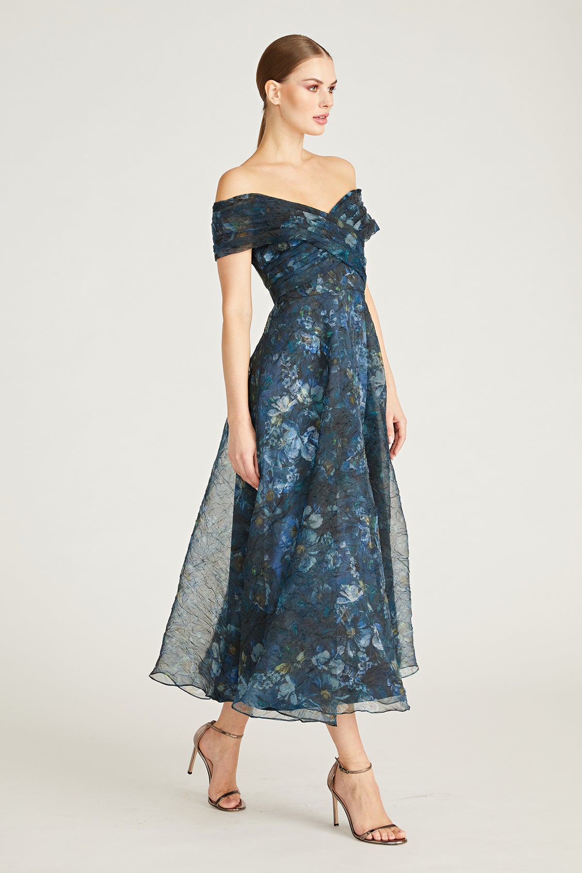 Auden Off Shoulder Midi Dress THEIA Auden Off Shoulder Midi Dress THEIA