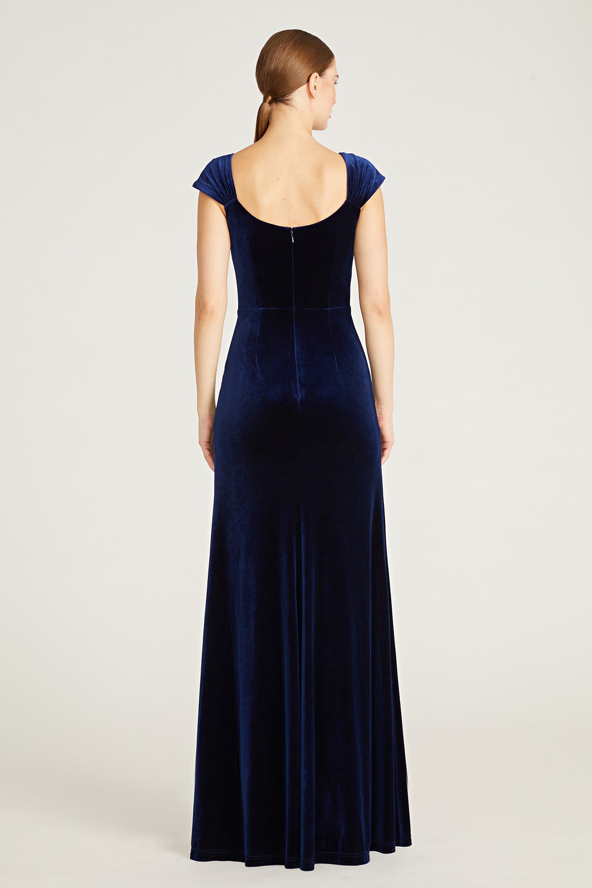 Lou Velvet Draped Gown THEIA Lou Velvet Draped Gown THEIA