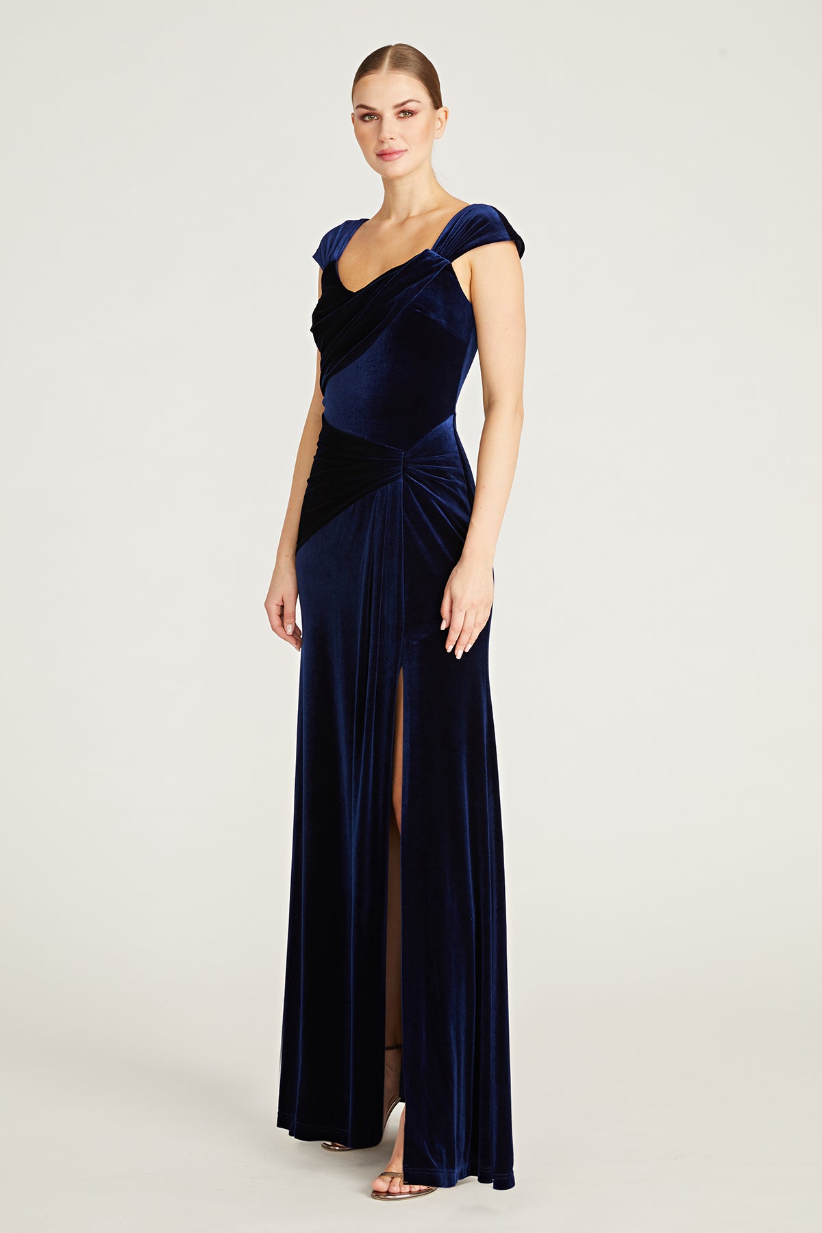 Lou Velvet Draped Gown
