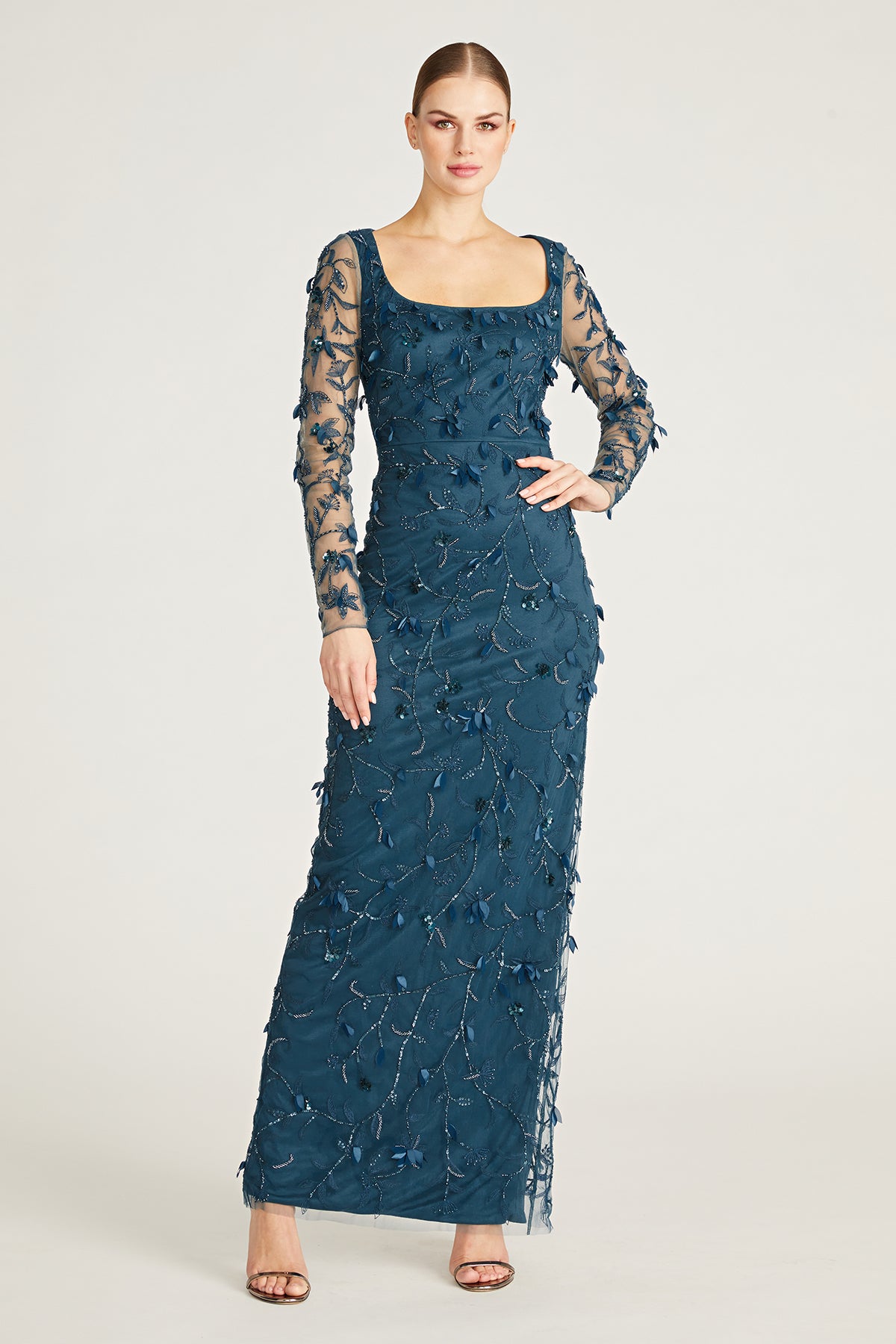 Hera Long Sleeve Petal Gown