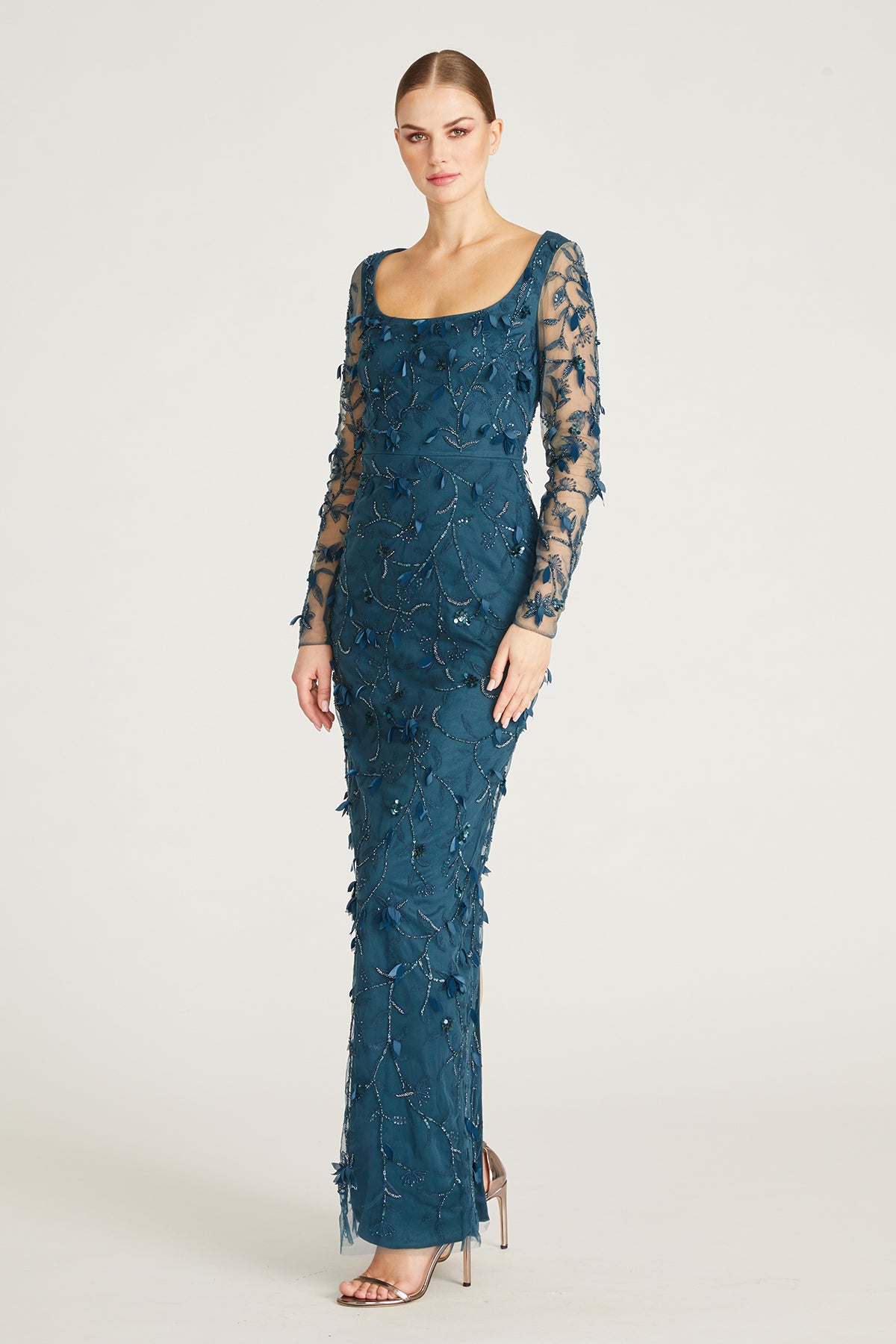 Hera Long Sleeve Petal Gown