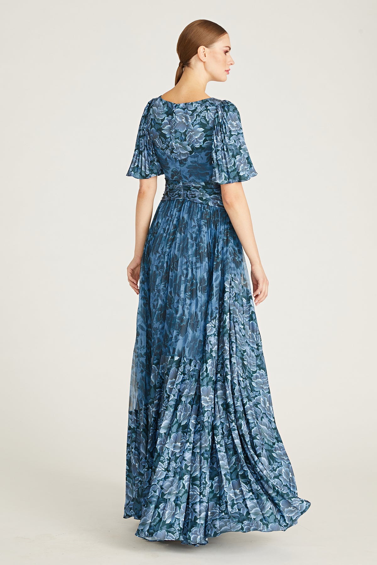 Mabella Pleated A Line Gown – THEIA