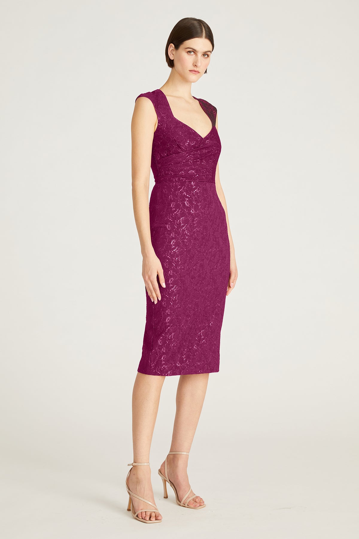 Theia Jacquard Cocktail Dress, 6 / Pink Theia Jacquard Cocktail Dress, 6 / Pink