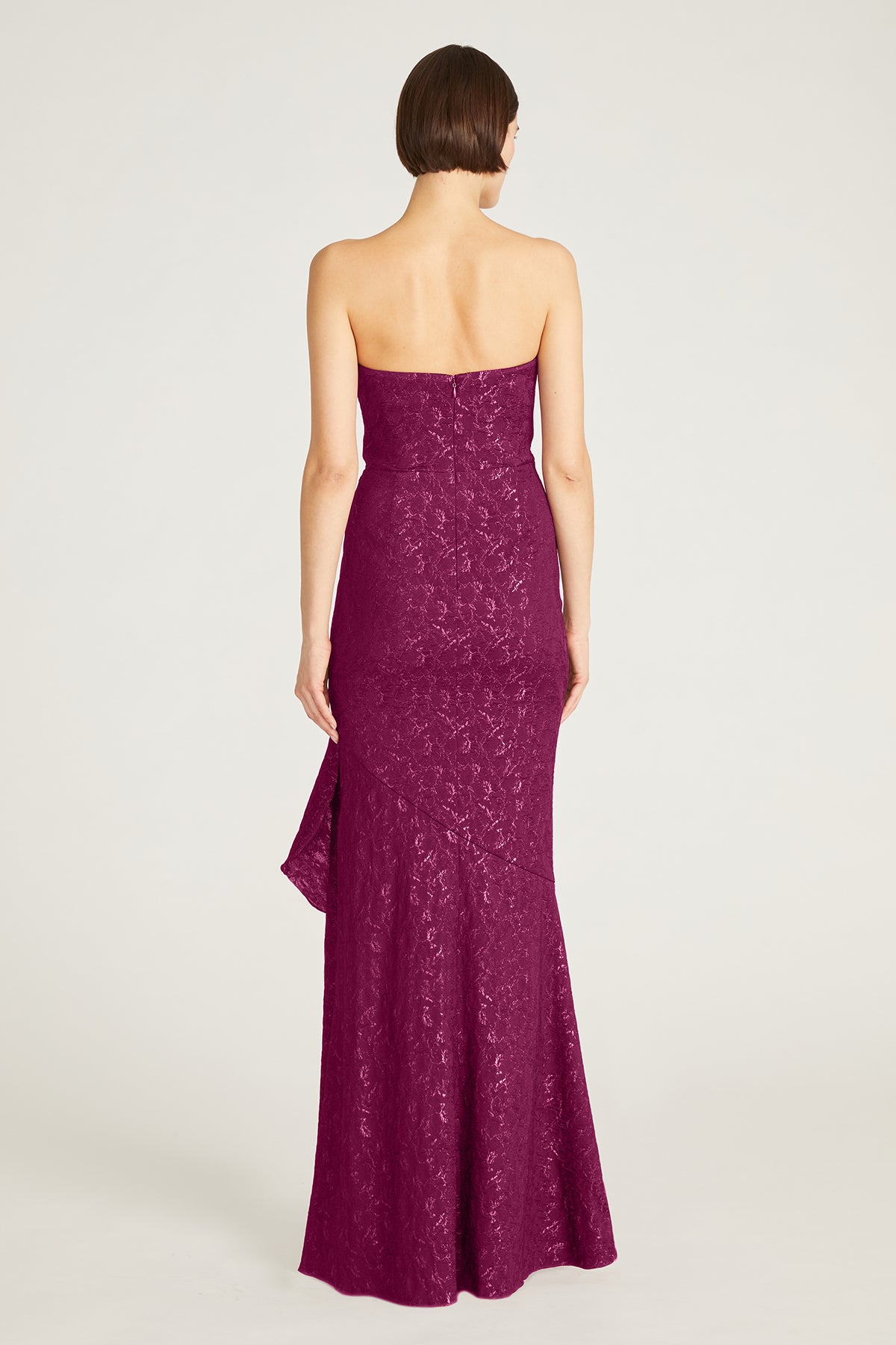 Aimee Strapless Jacquard Gown