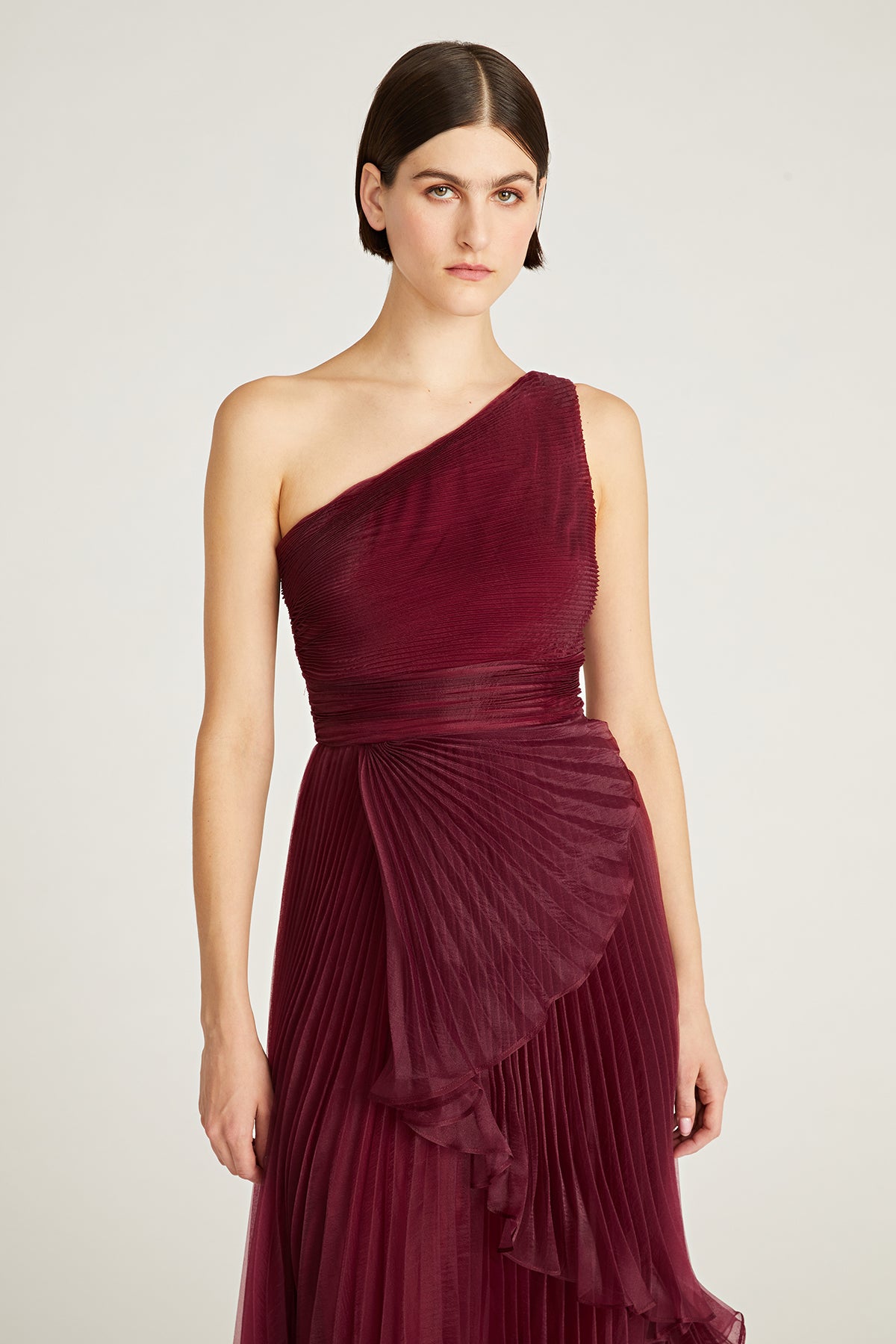 Geneva Pleated Organza Gown