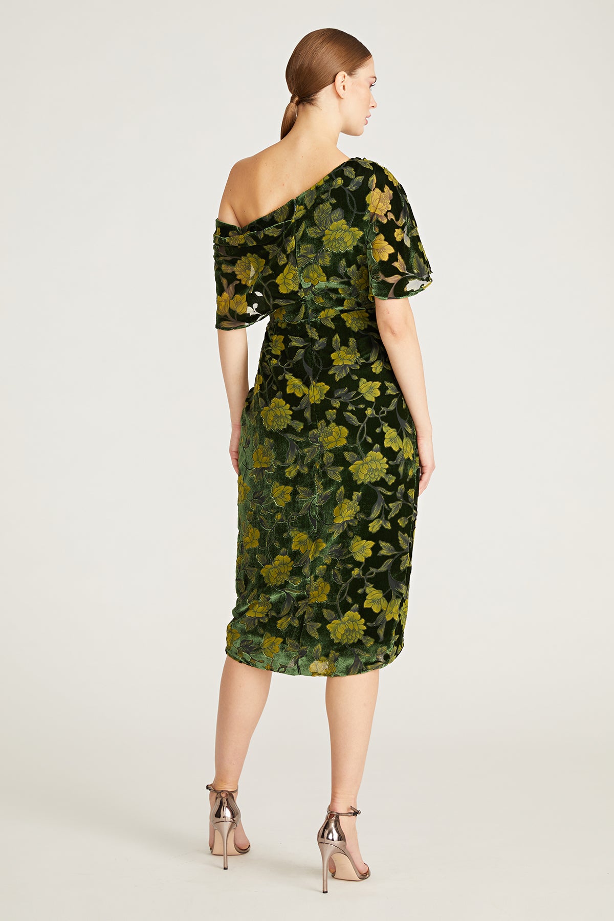 Maia One Shoulder Velvet Dress