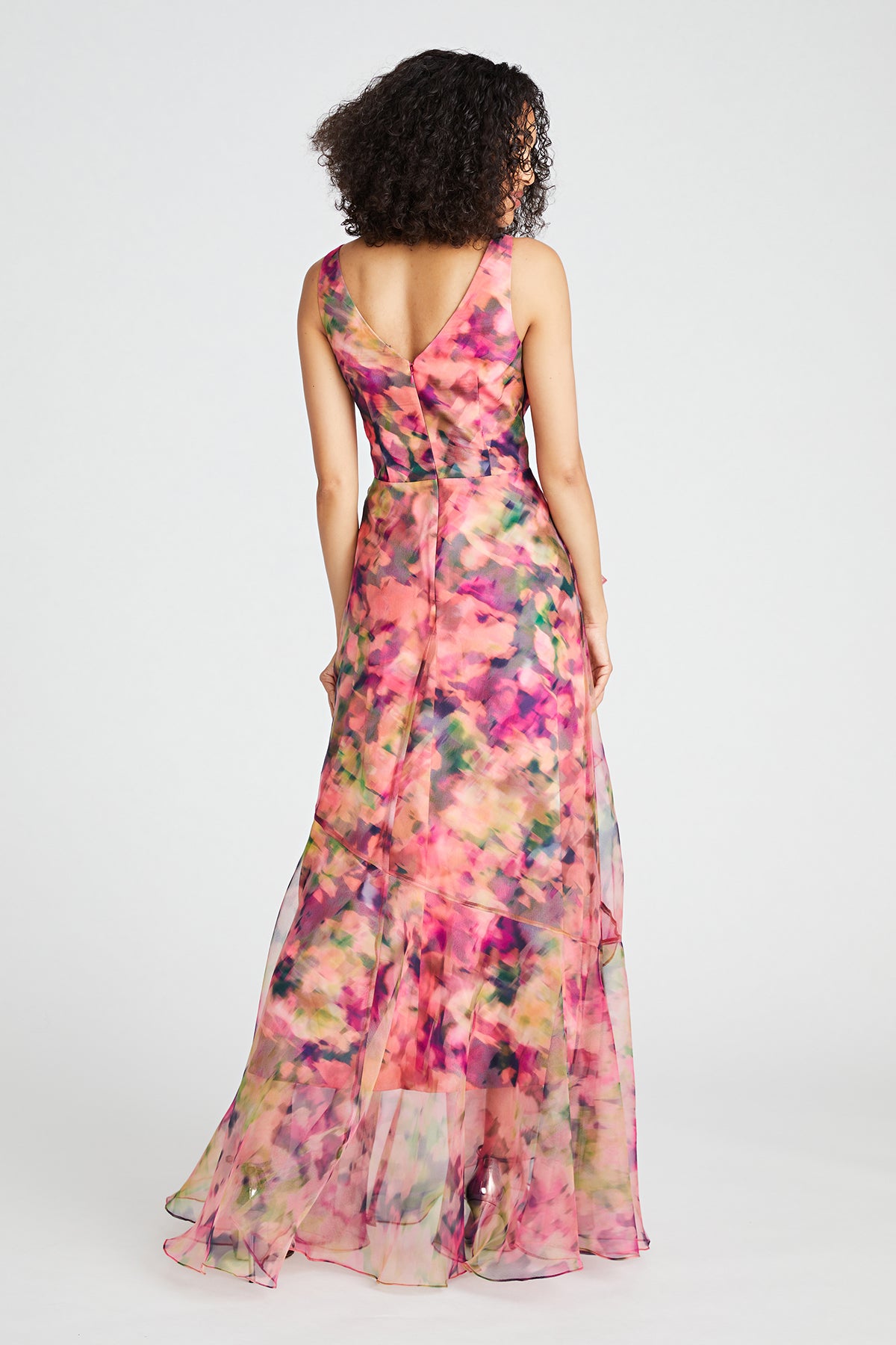 Raisa Organza V Neck Gown