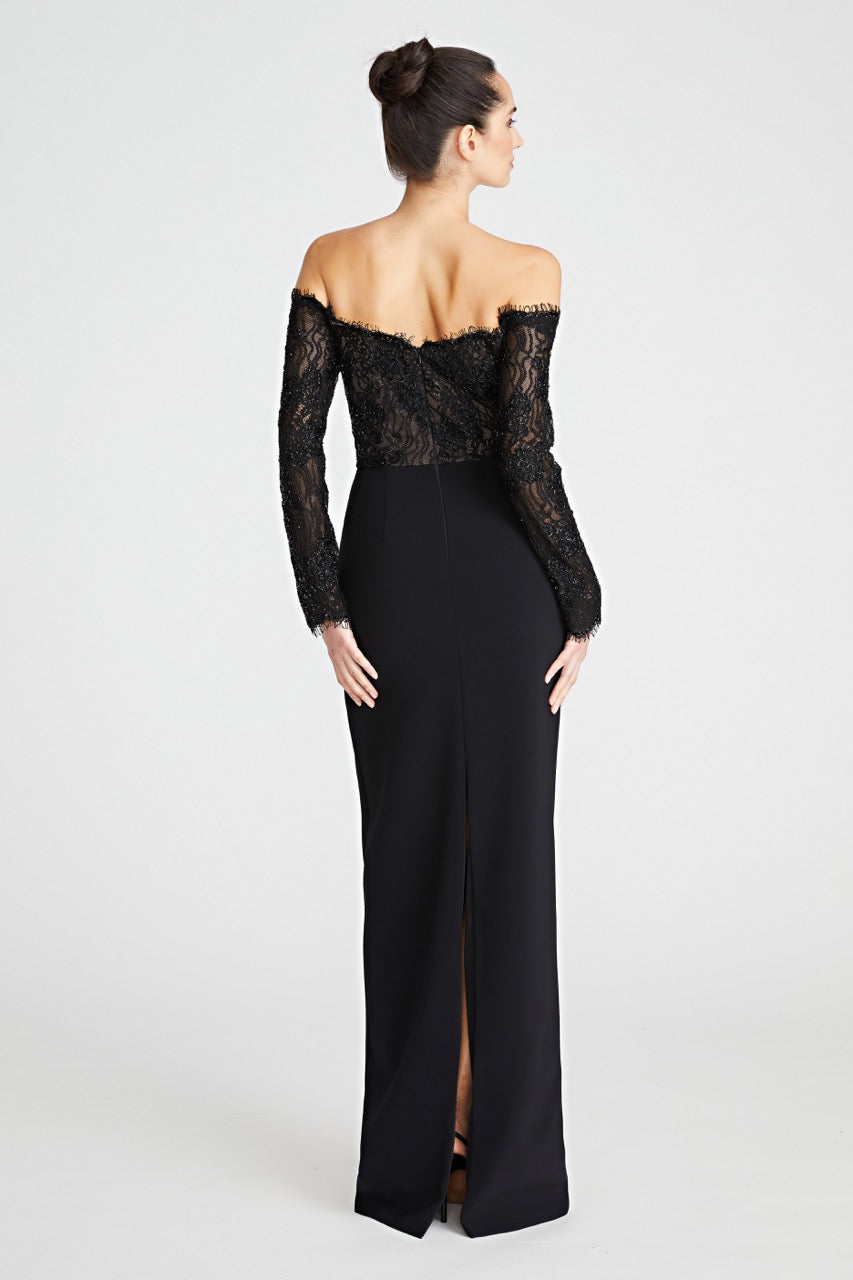 Andrina Lace Off Shoulder Gown