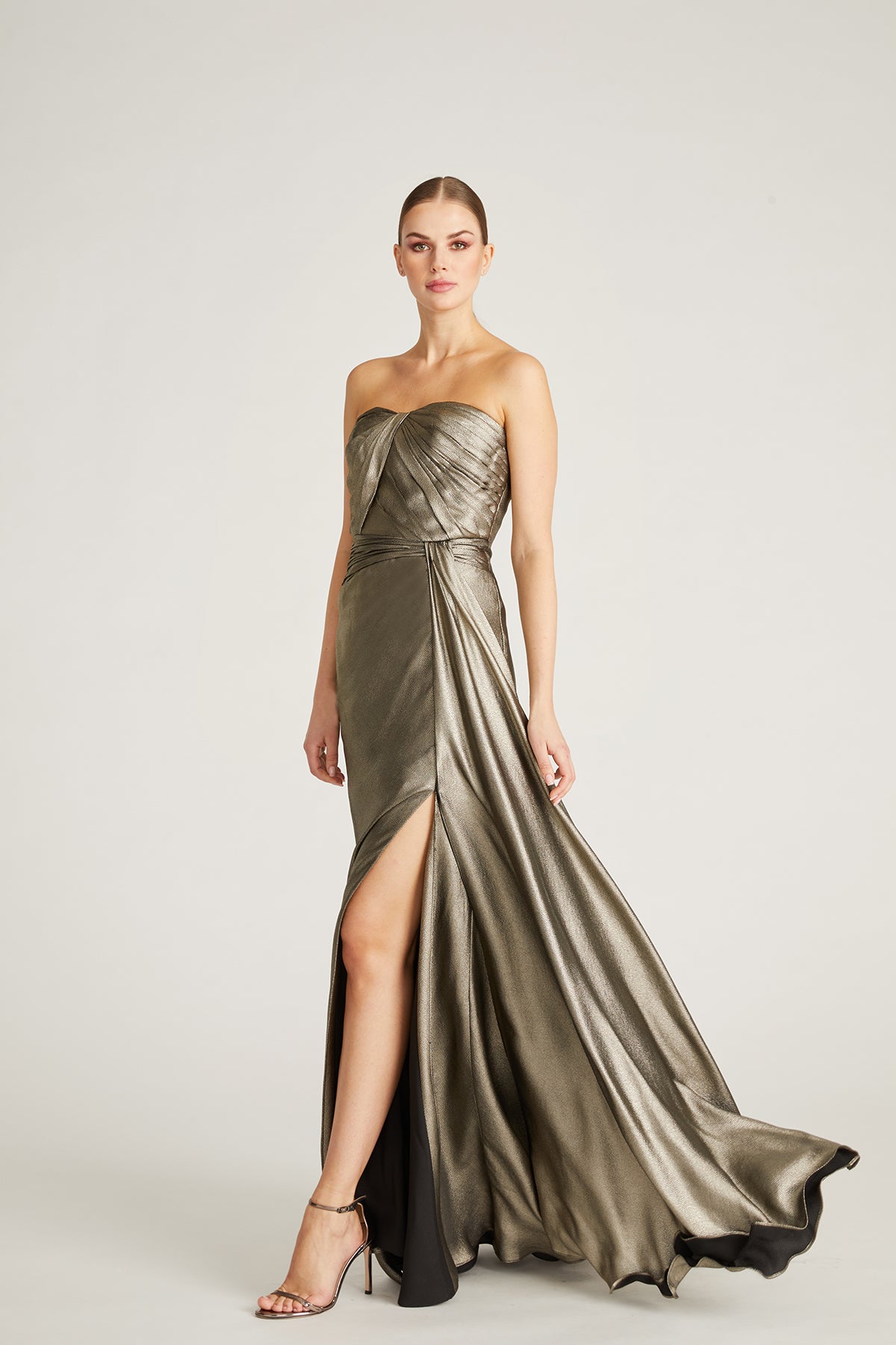 Farren Strapless Draped Gown