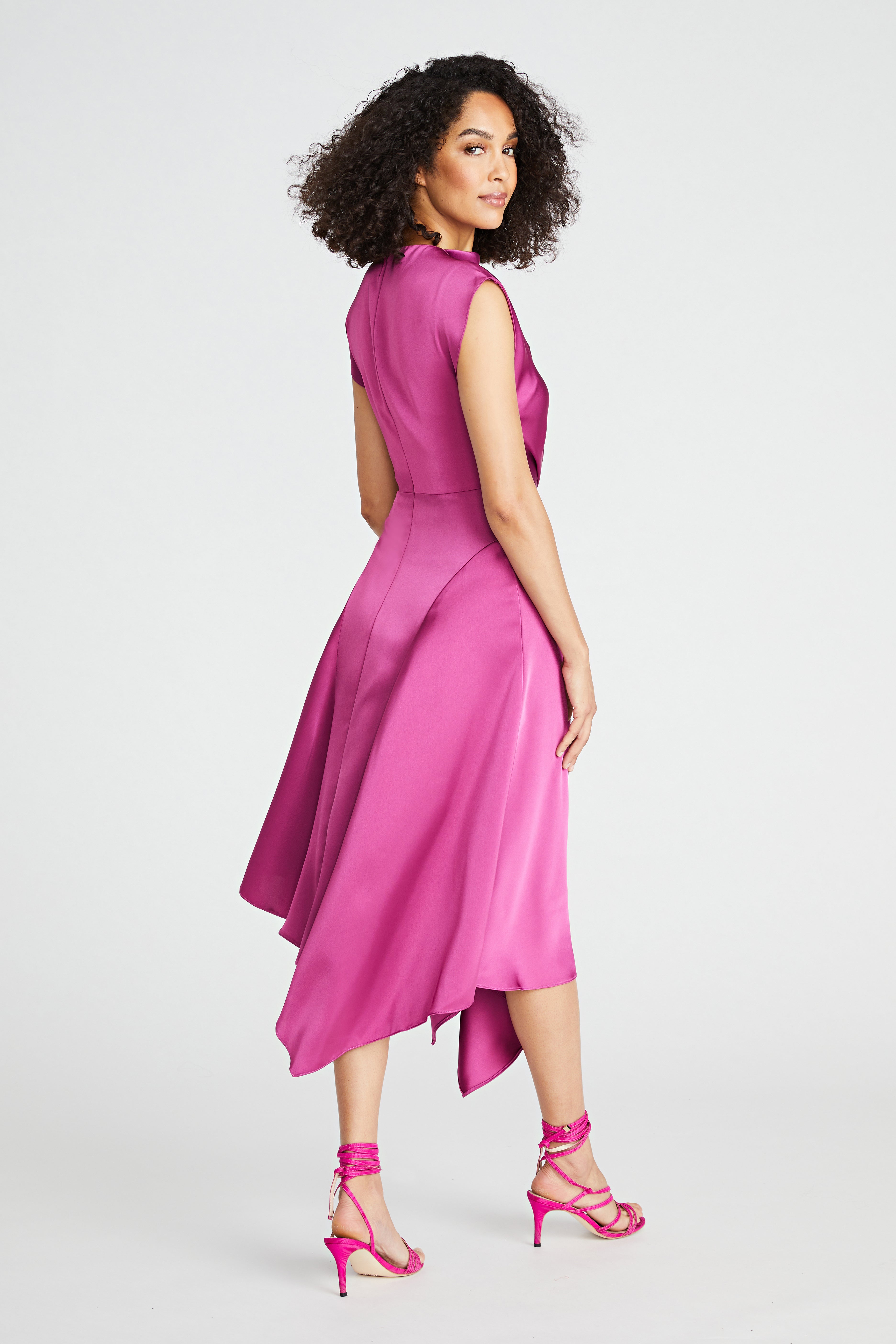 Isla Satin Draped Dress