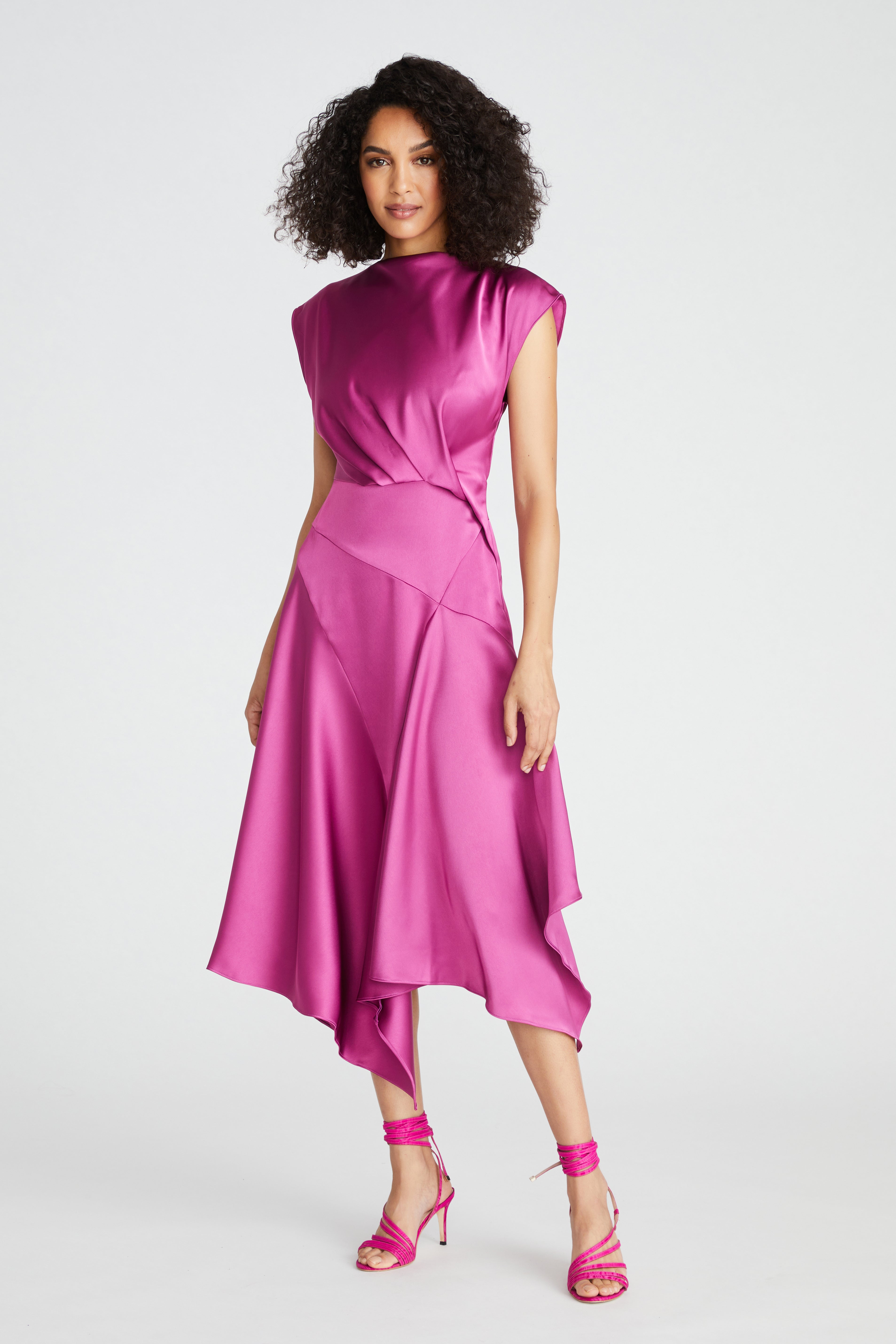 Isla Satin Draped Dress