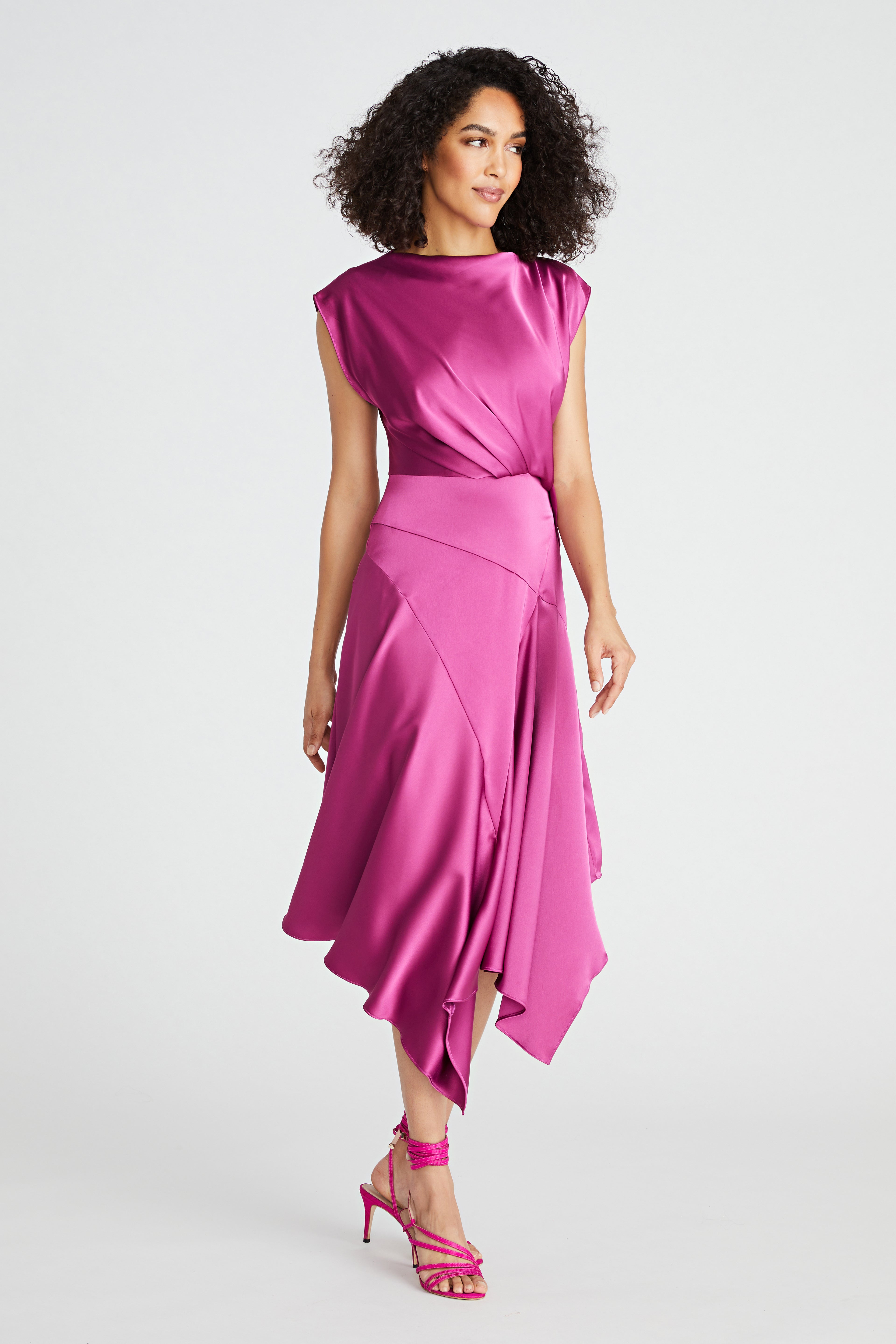 Isla Satin Draped Dress