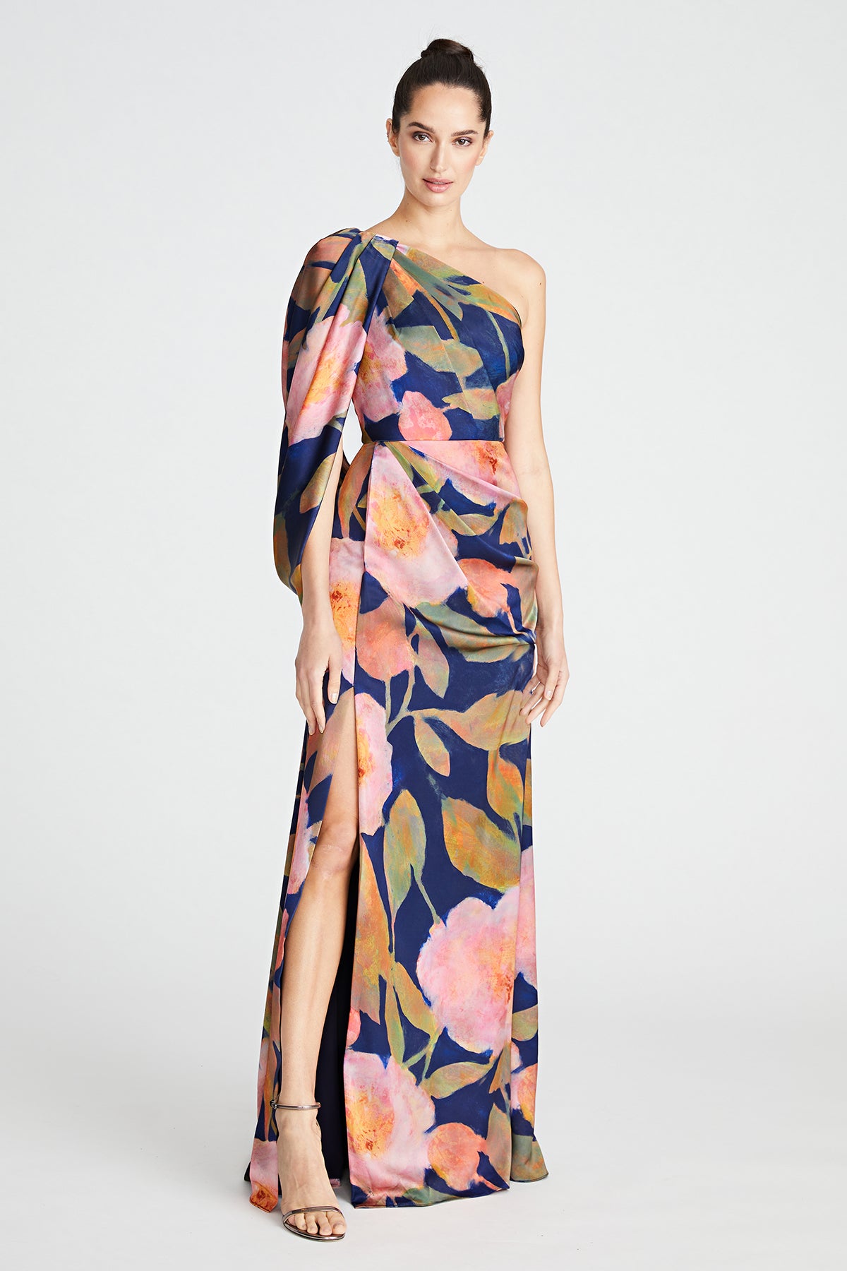 Abby One Shoulder Draped Gown