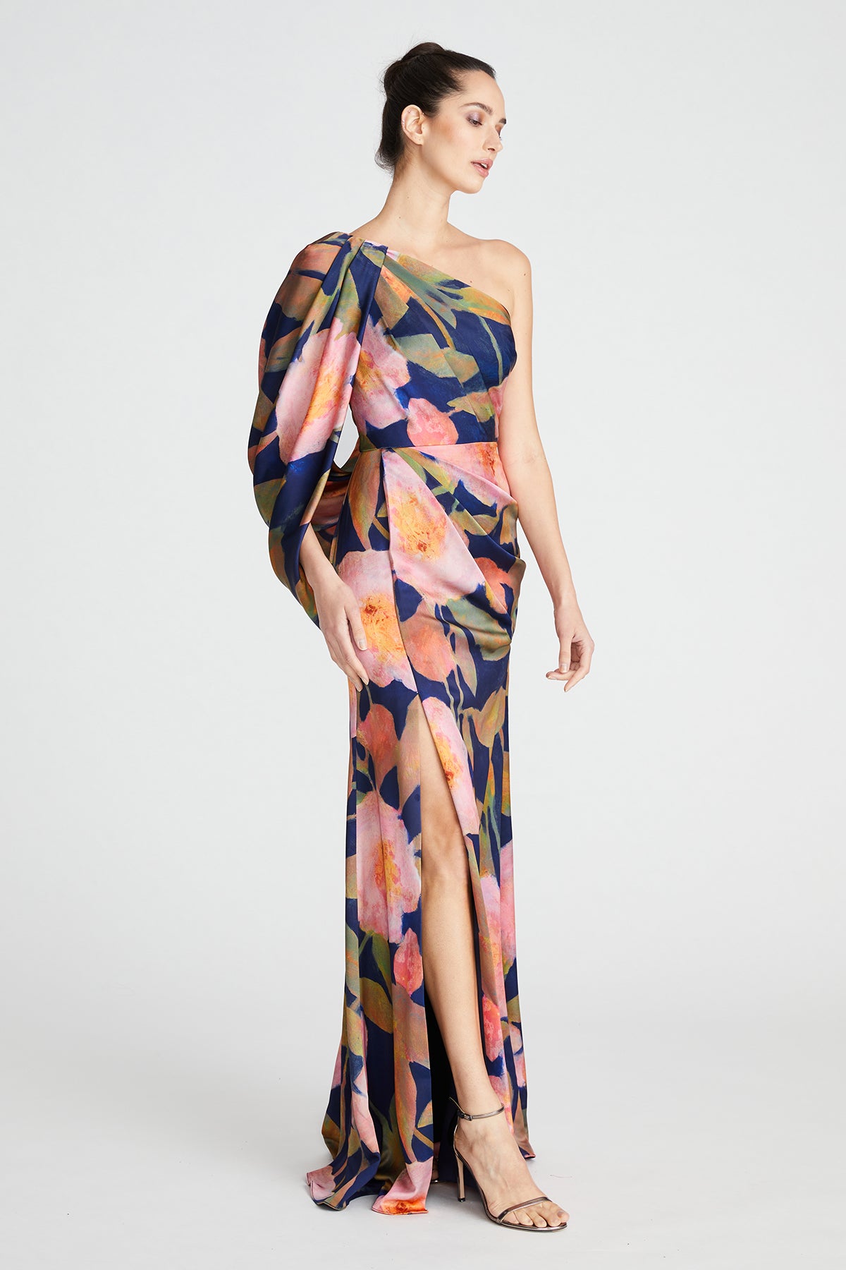 Abby One Shoulder Draped Gown