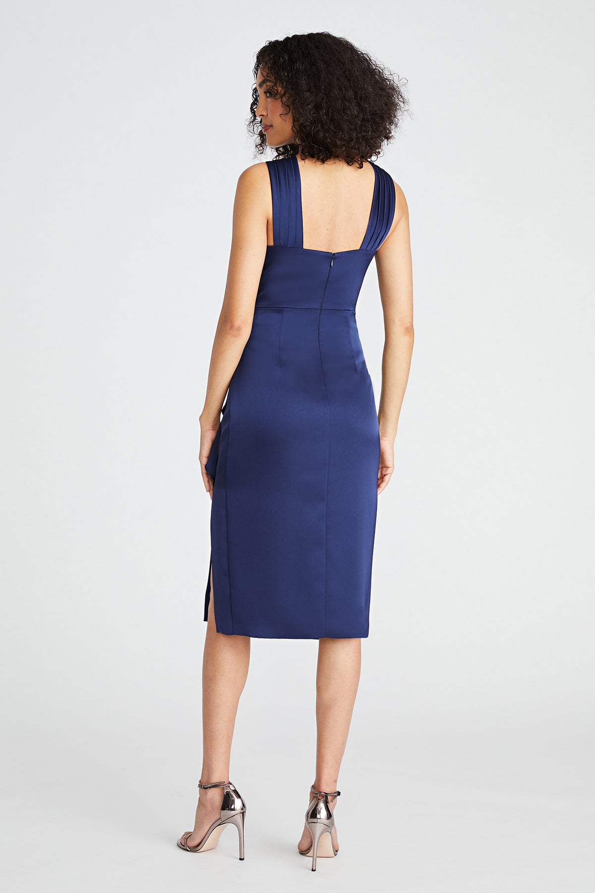 Tierra Draped Satin Dress