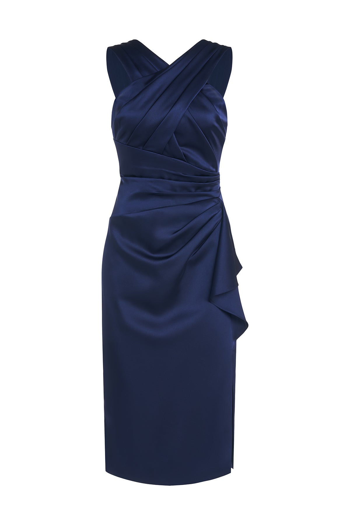 Tierra Draped Satin Dress