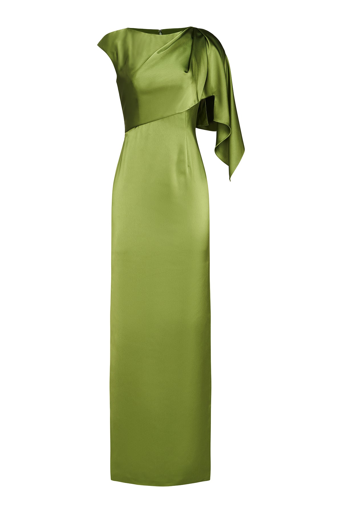 Tilly Satin Draped Column Gown