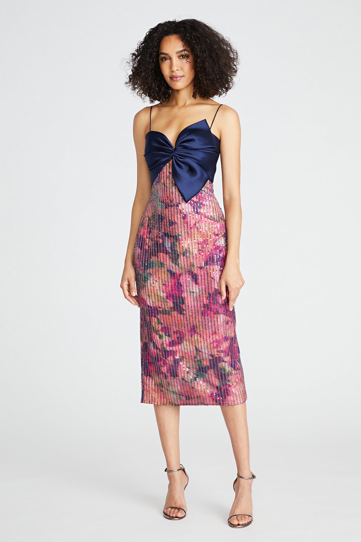 Rosa Bow Draped Cocktail Dress