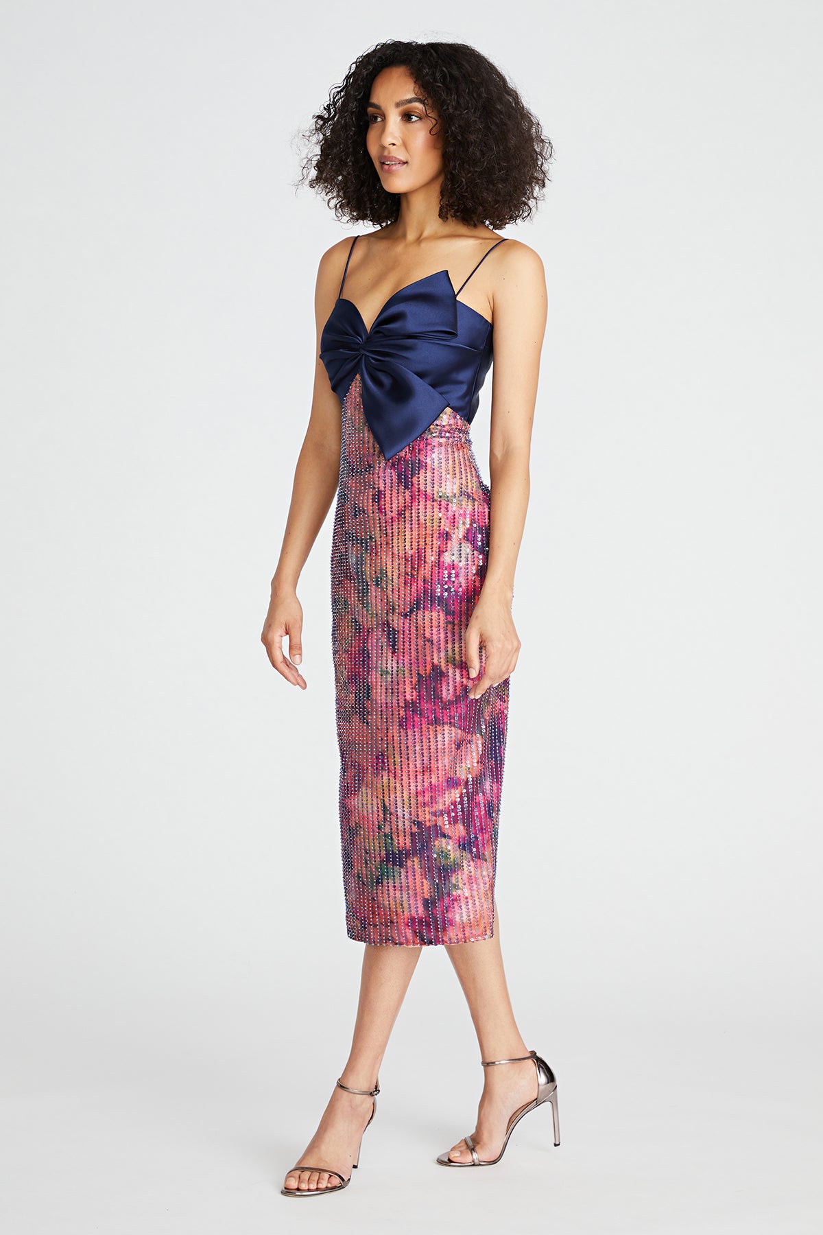 Rosa Bow Draped Cocktail Dress