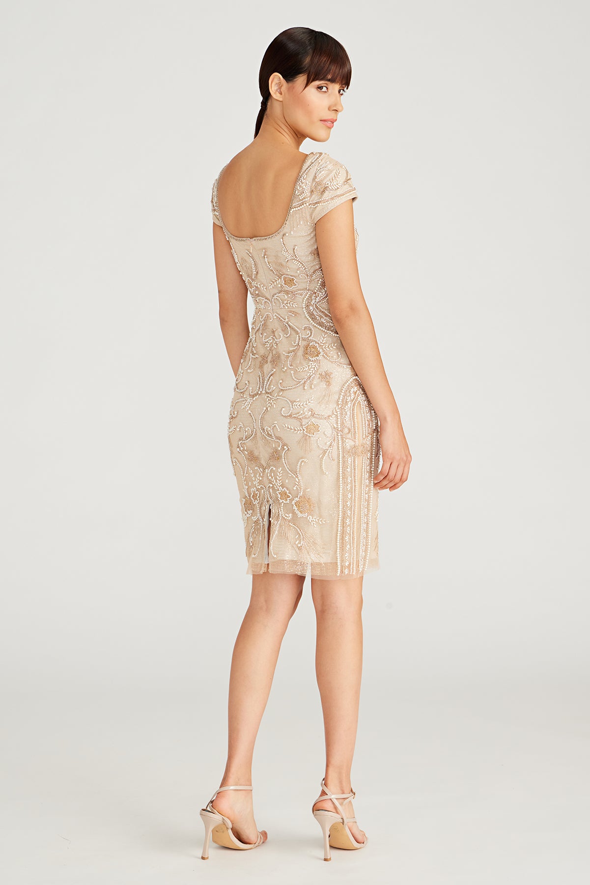 Silvia Bateau Beaded Dress