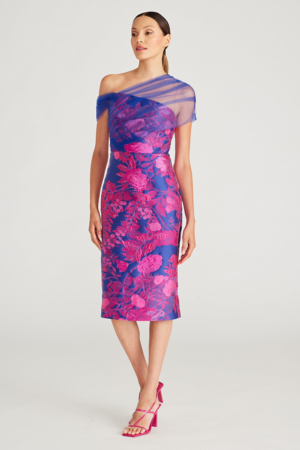 Theia Womens Ruth Midi Dress, 0, Purple Theia Womens Ruth Midi Dress, 0, Purple
