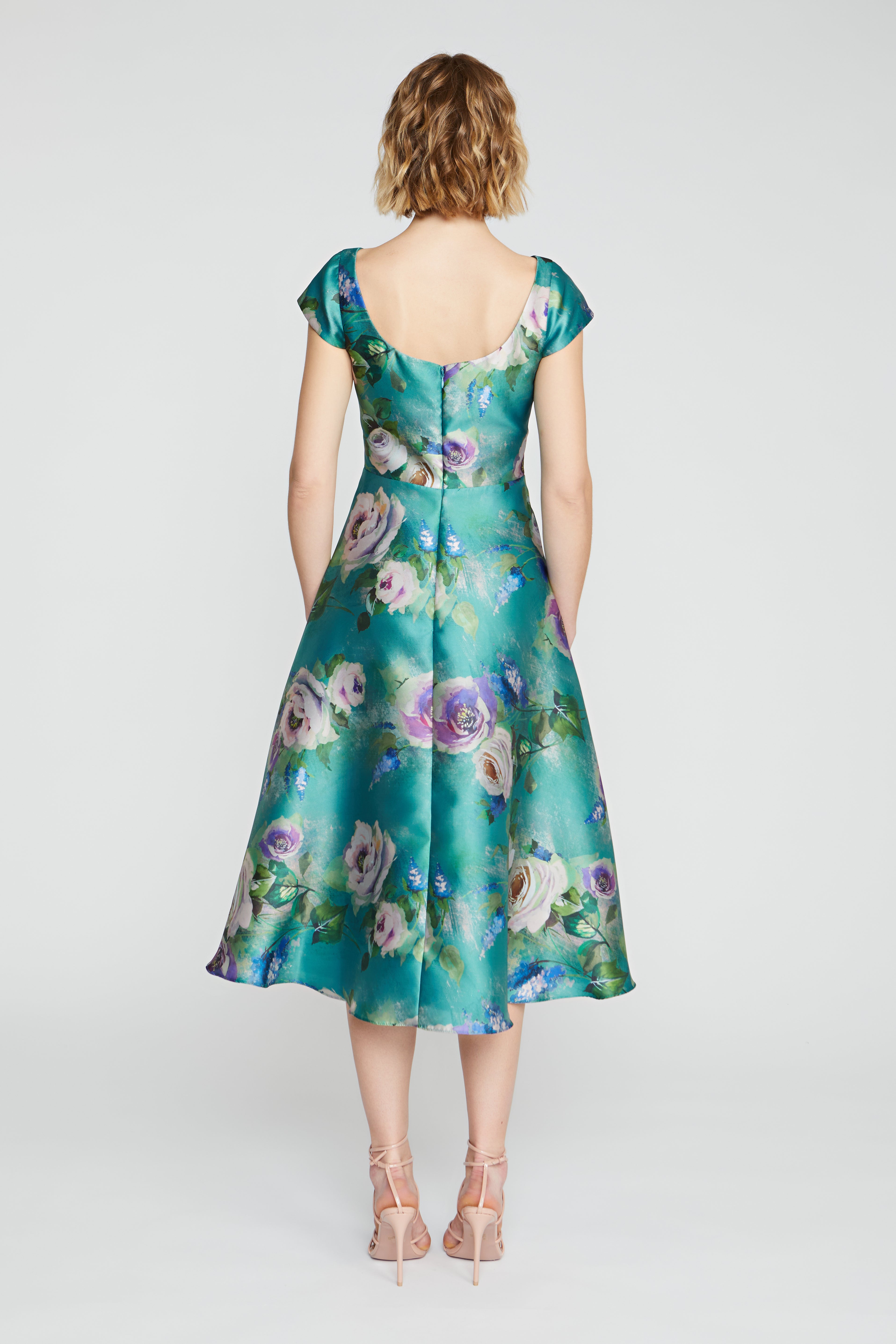 Paula Mikado Tea Length Dress