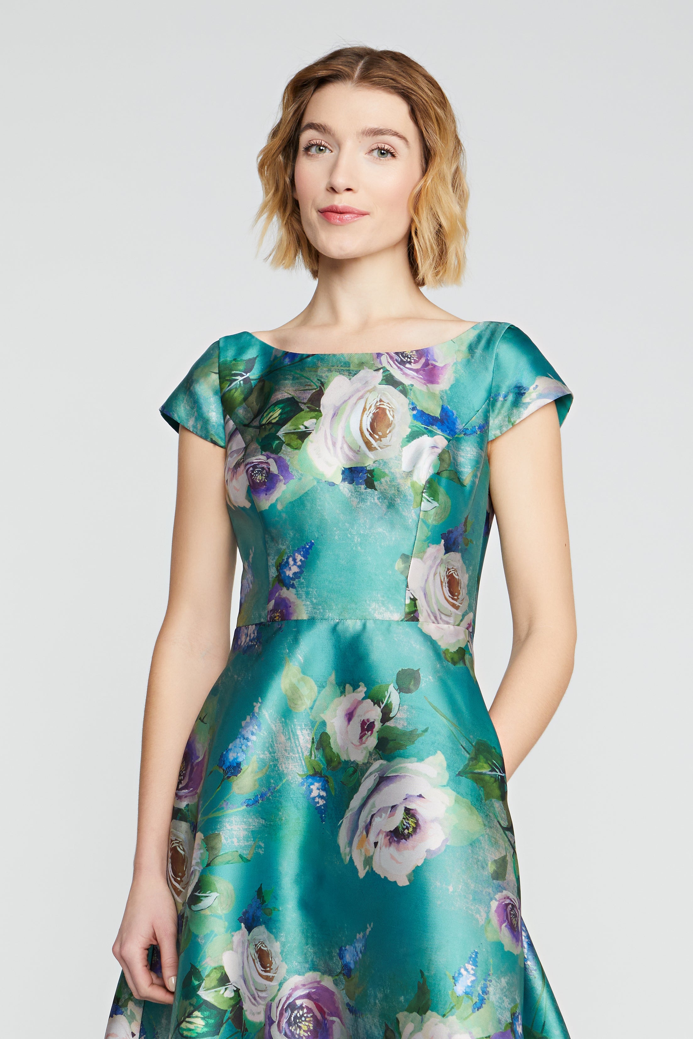 Paula Mikado Tea Length Dress