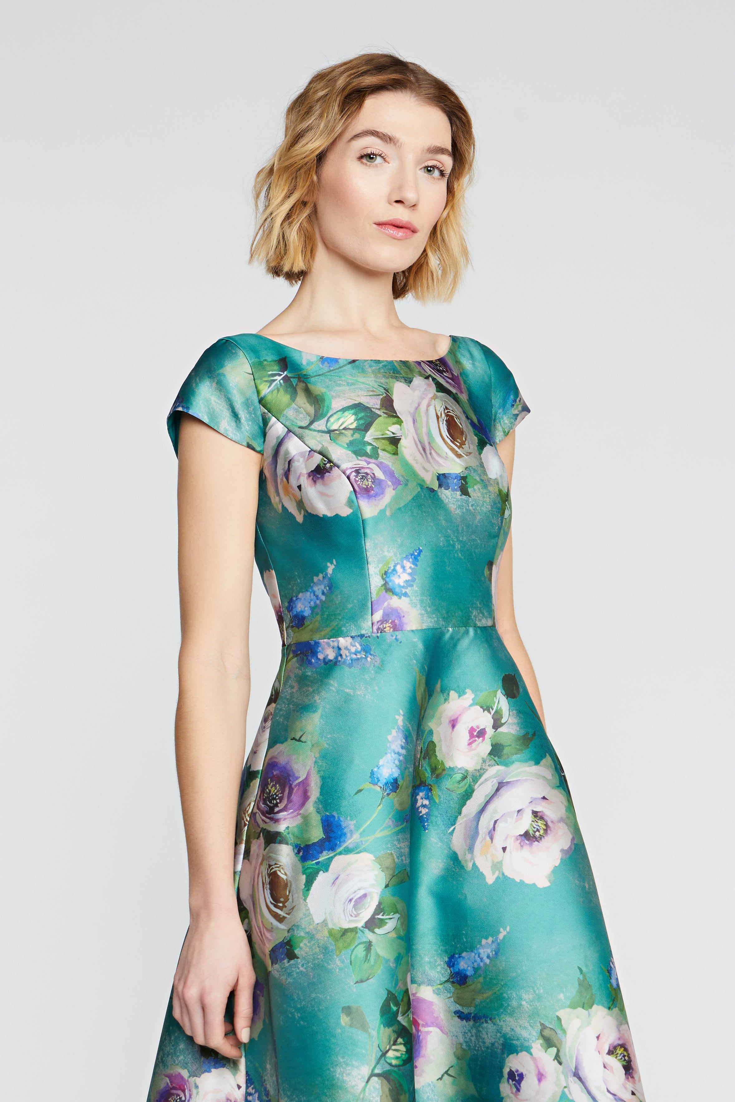 Paula Mikado Tea Length Dress