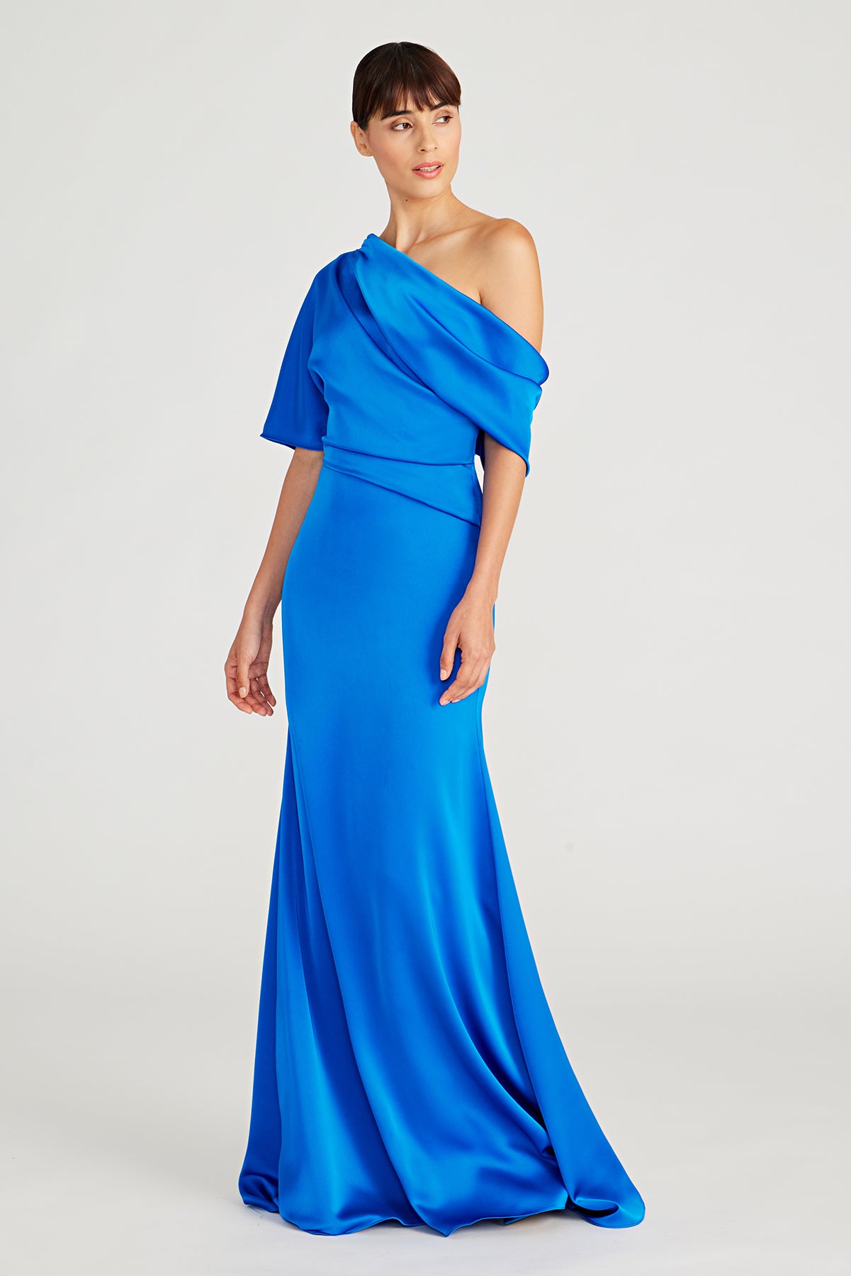 Remi One Shoulder Draped Gown