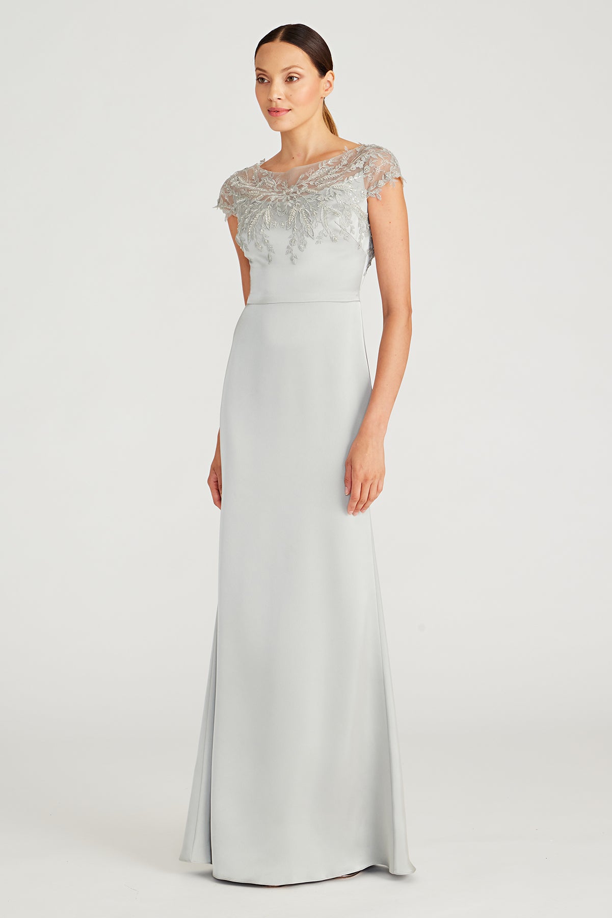 Cosette Applique Satin Gown