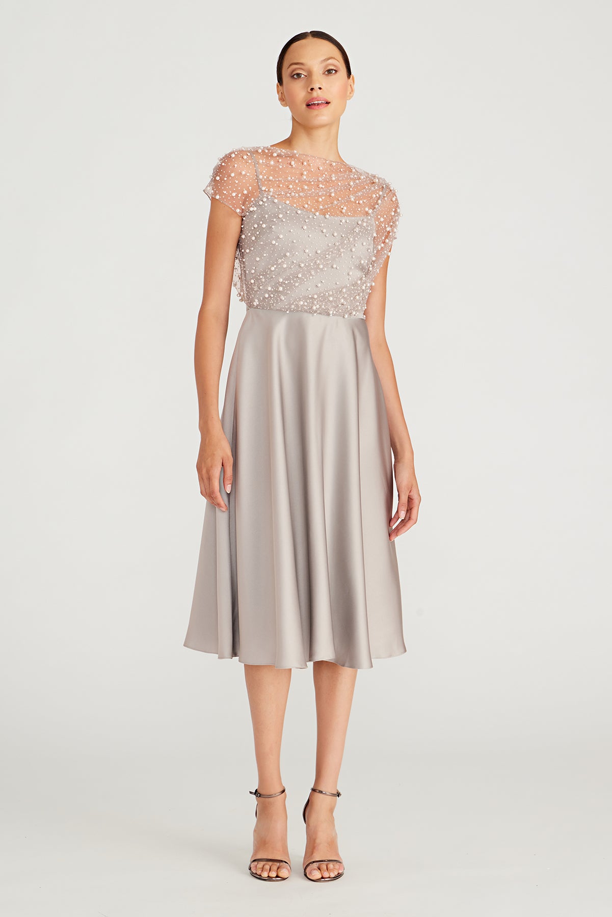 Lori Glimmer Satin Dress THEIA Lori Glimmer Satin Dress THEIA