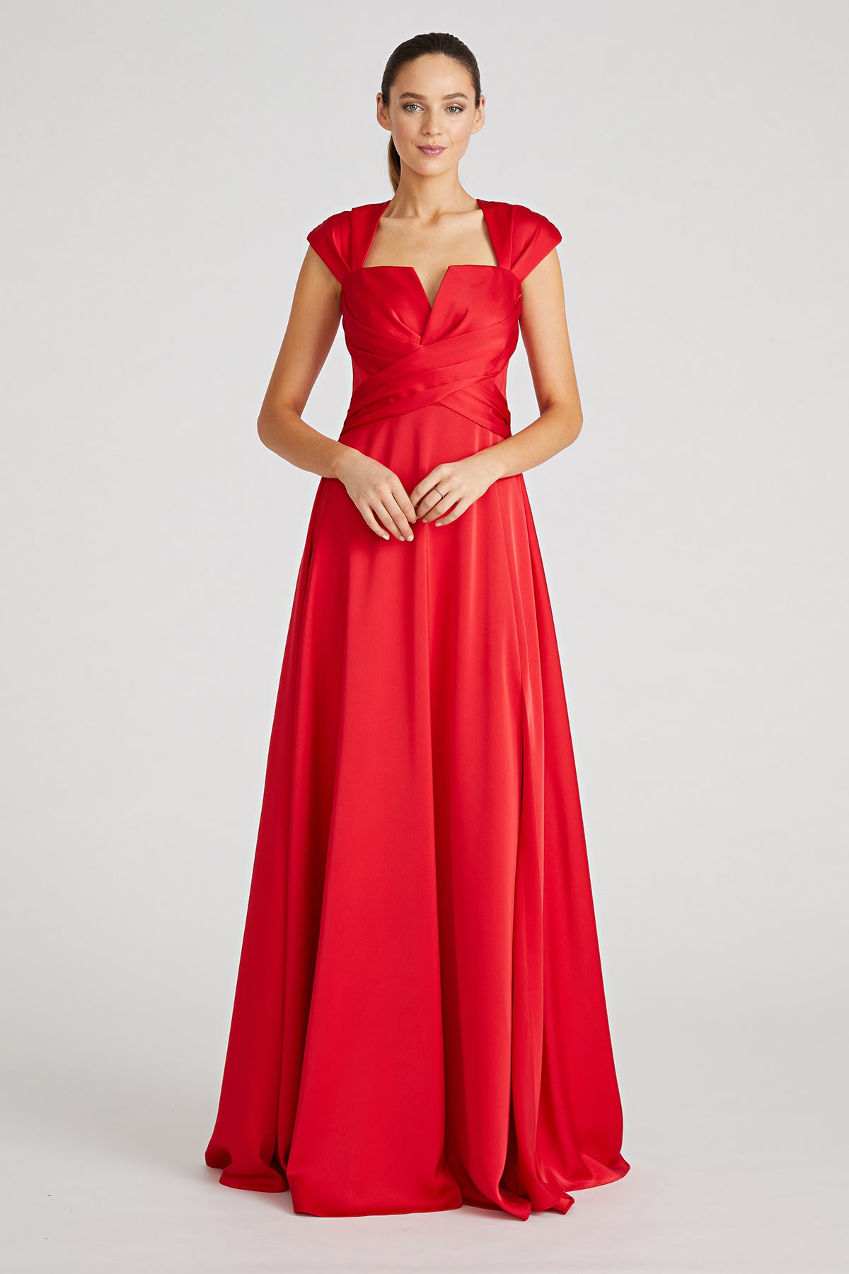 Calista Cap Sleeve Gown THEIA Calista Cap Sleeve Gown THEIA