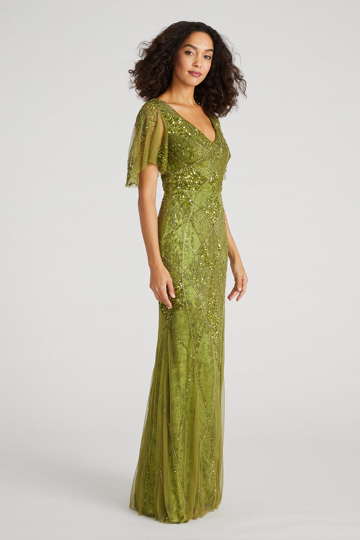 Tamia Contour Beaded Gown