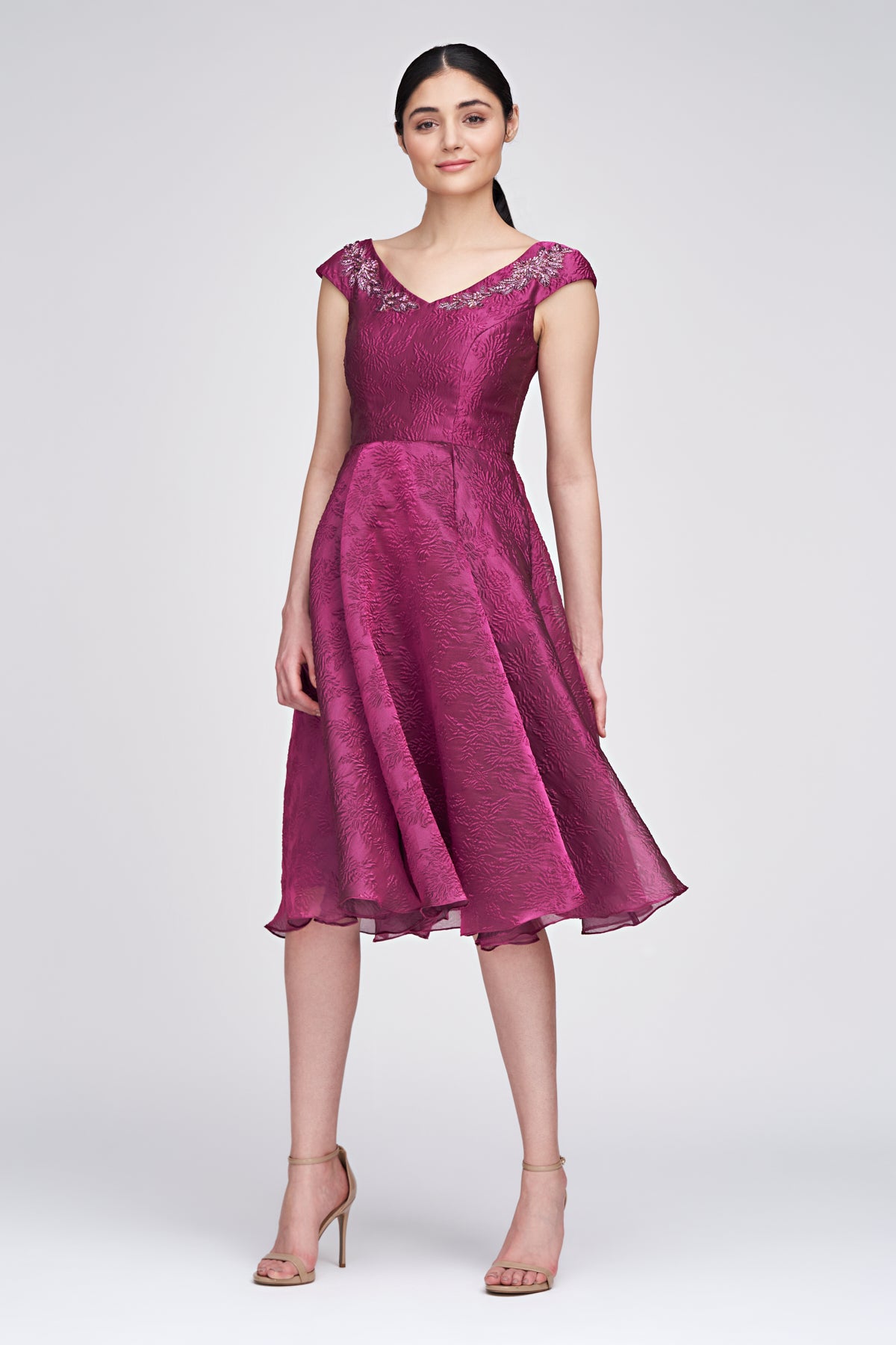 Kit Bateau Neck Cocktail Dress THEIA Kit Bateau Neck Cocktail Dress THEIA