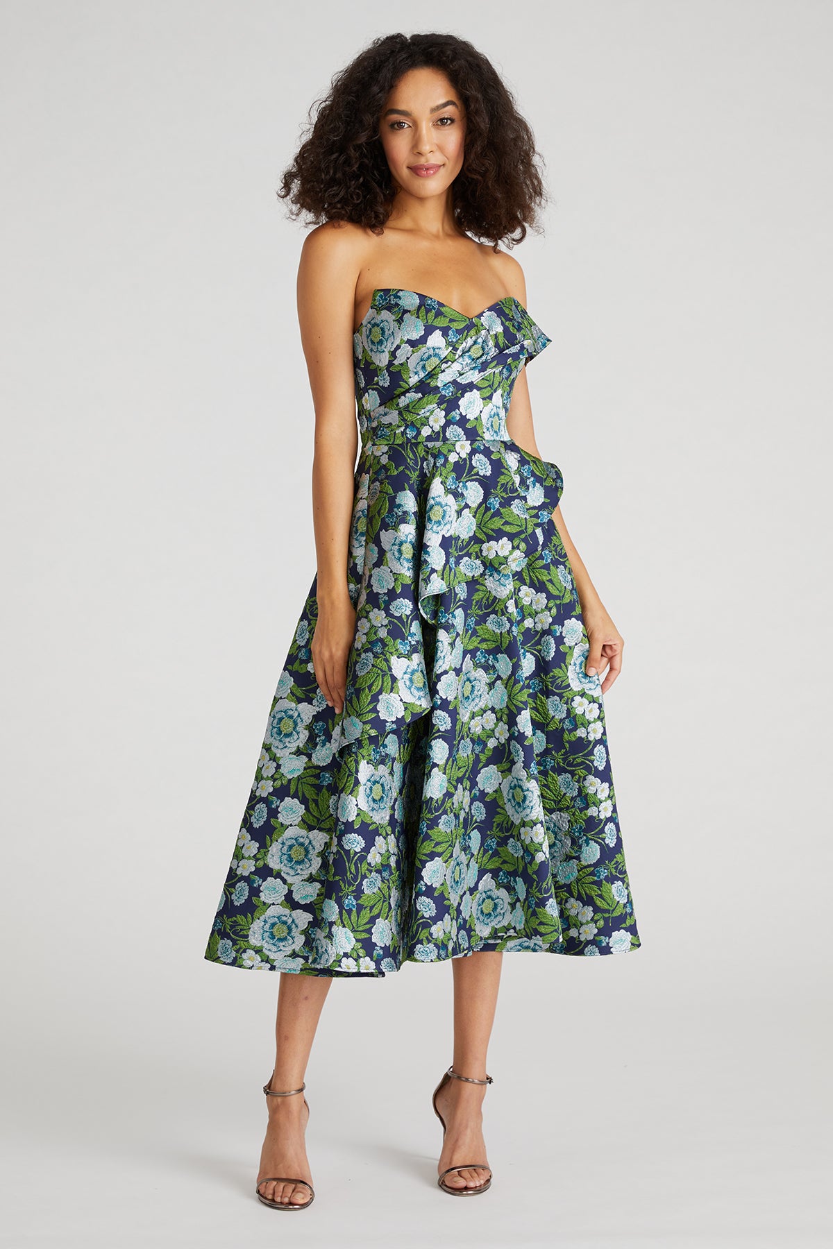 Tatum Peplum A Line Midi Dress