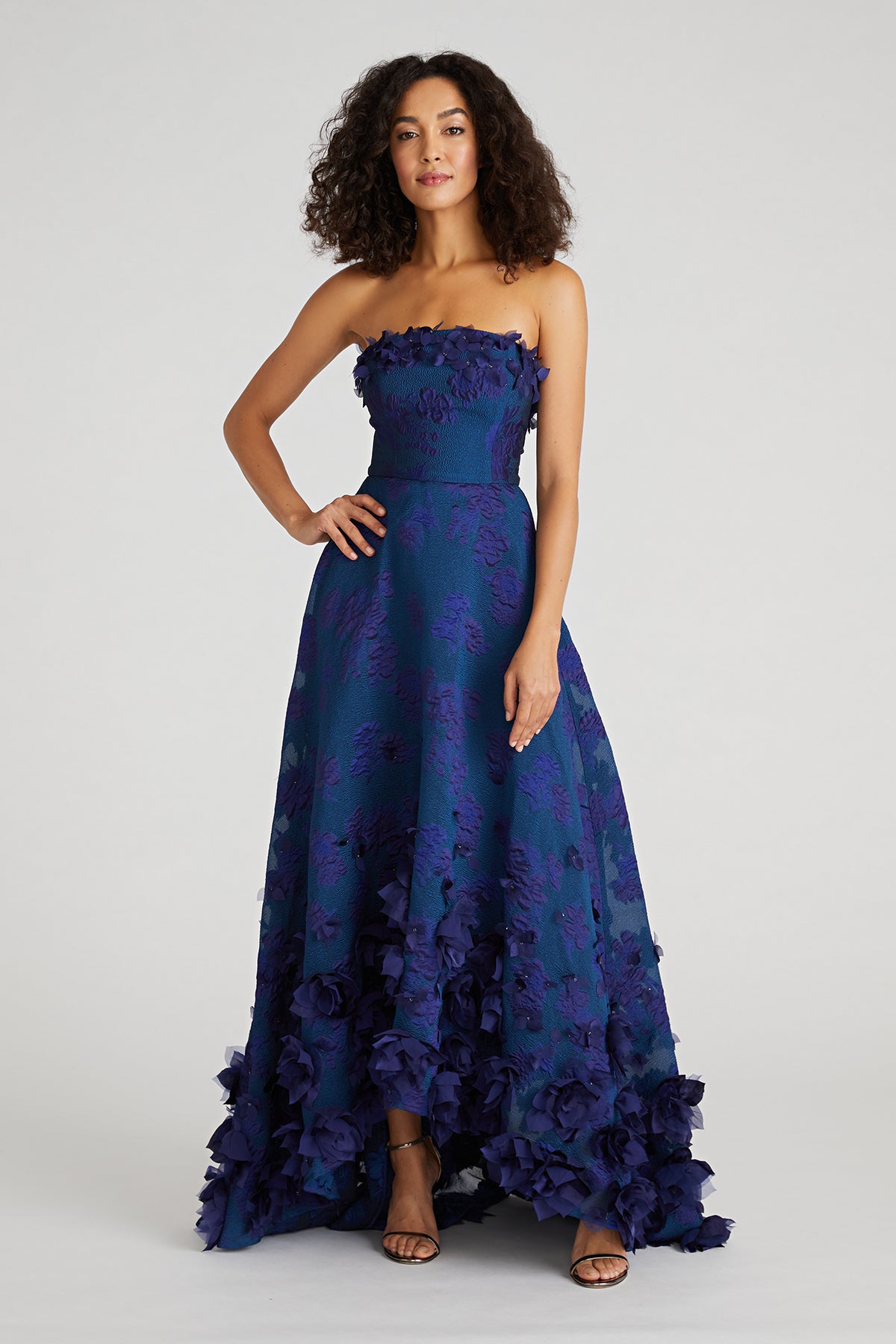 dress blue charlies Charlie High Low Petal Gown – THEIA