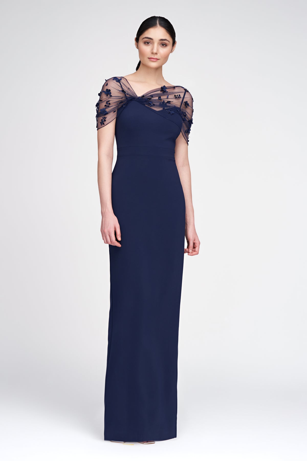 Sophia Beaded Shawl Gown