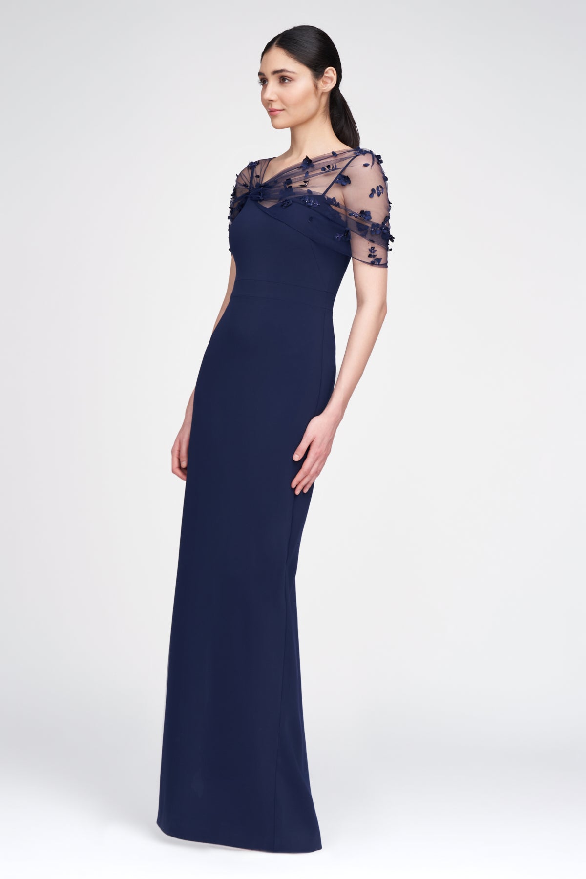 Sophia Beaded Shawl Gown