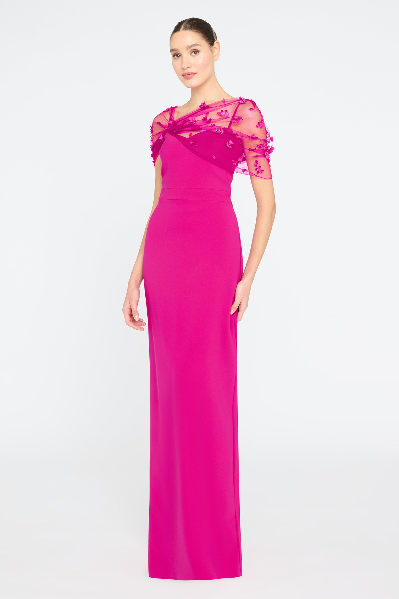 Sophia Beaded Shawl Gown
