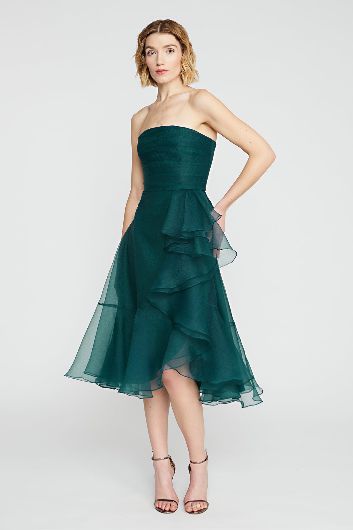 Rachel Strapless Draped Dress