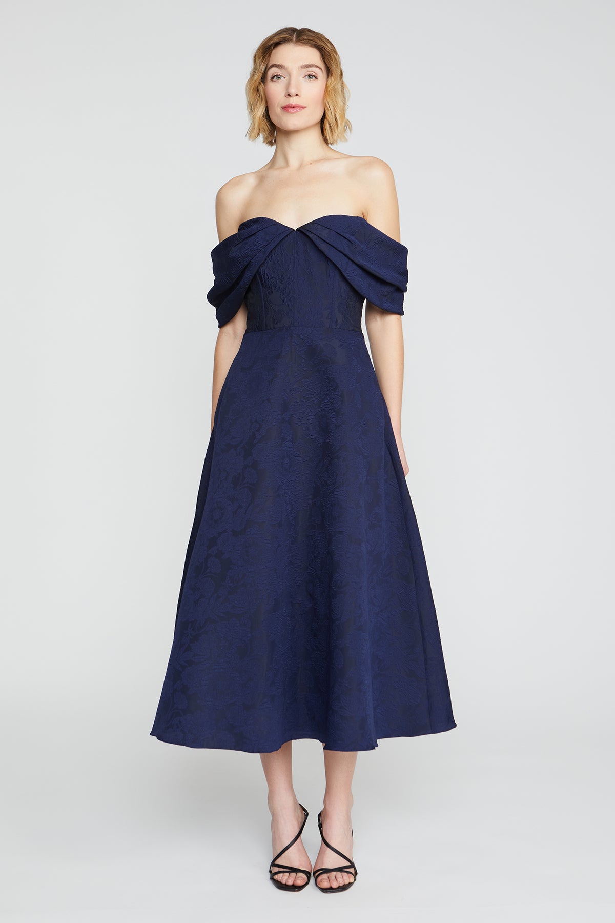 Fiona Cloud Jacquard Dress THEIA Fiona Cloud Jacquard Dress THEIA