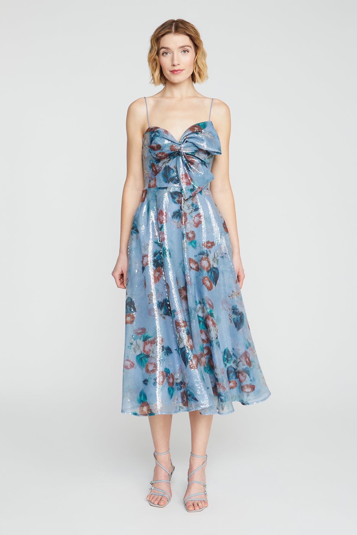 Paisley Bow Drape Dress