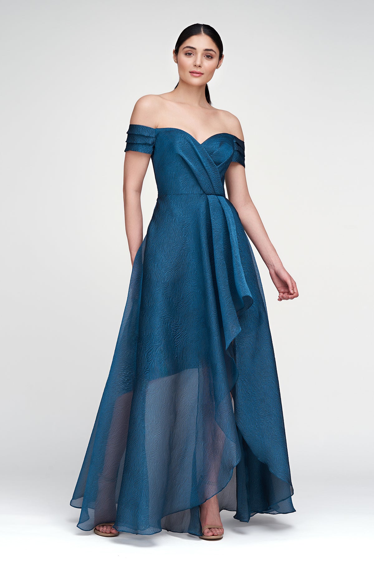 Shoulder Dress Theia Deep Midnight Gown Deep Midnight Gown By