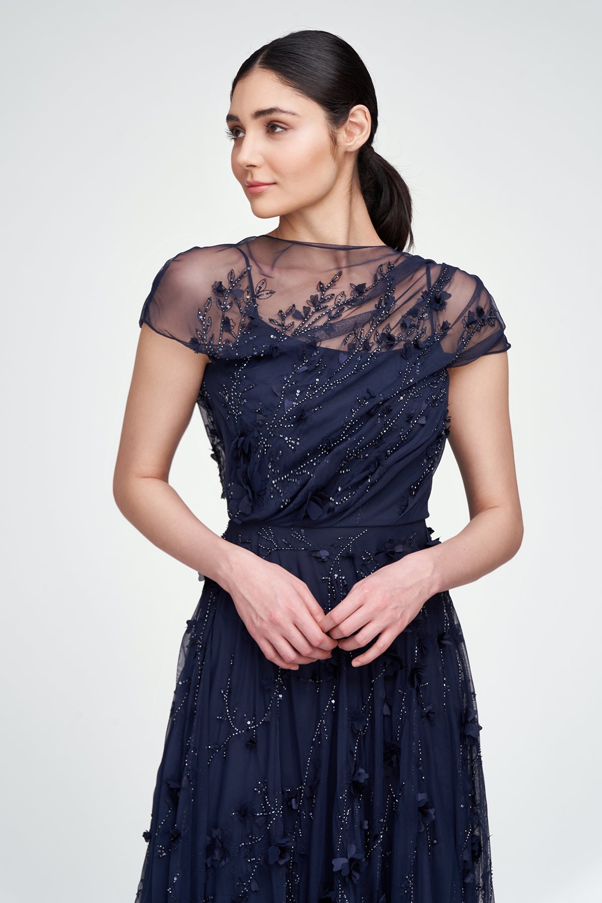 Valerie Petal Embroidered Gown