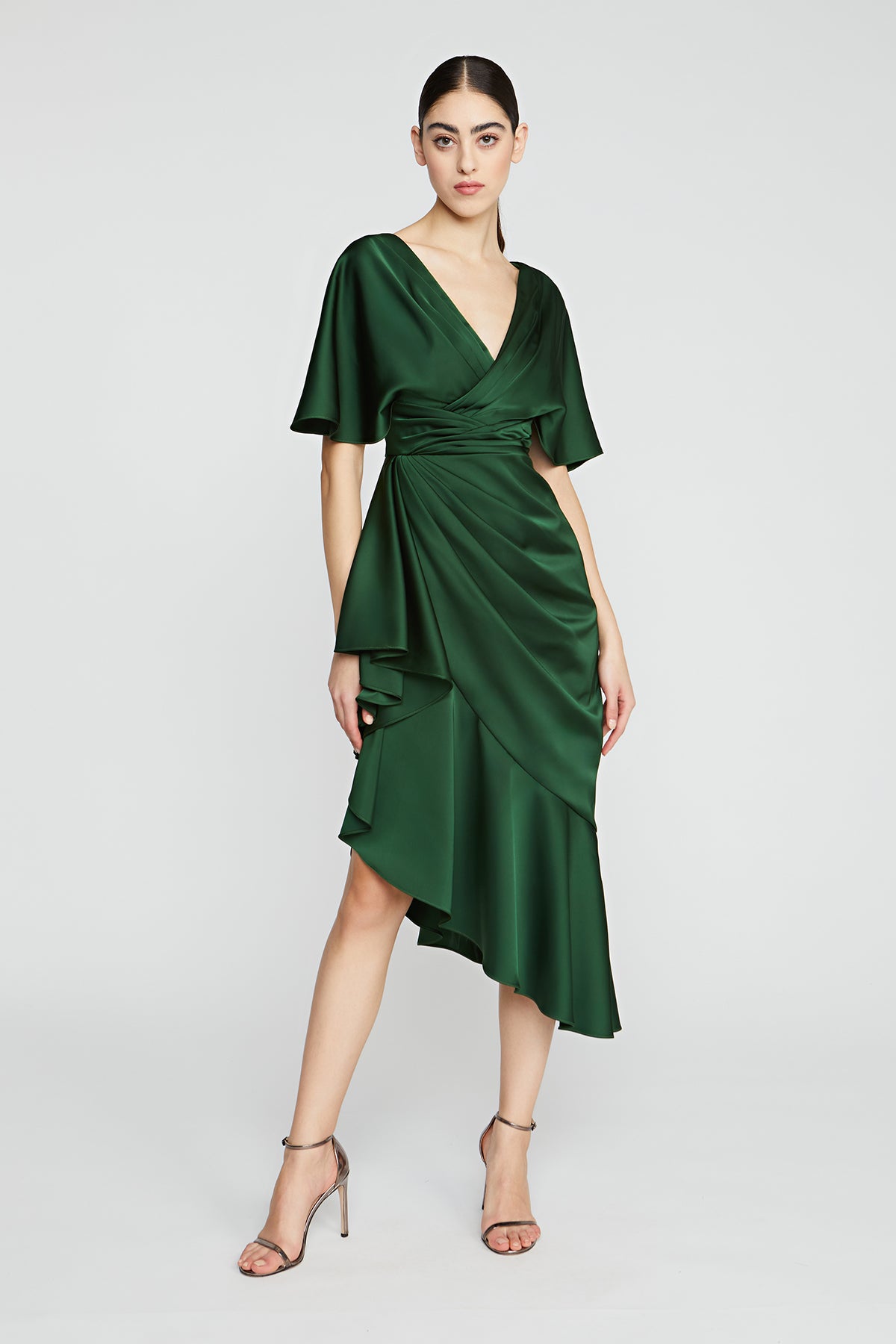 Gwen Asymmetric Ruffle Dress THEIA Gwen Asymmetric Ruffle Dress THEIA