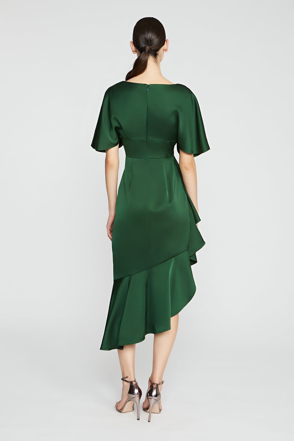 Gwen Asymmetric Ruffle Dress