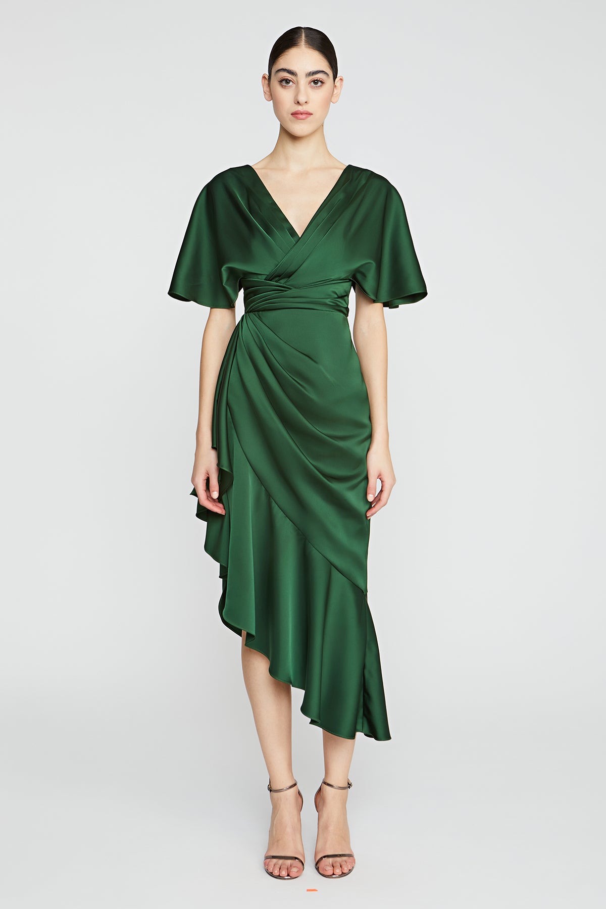 Gwen Asymmetric Ruffle Dress