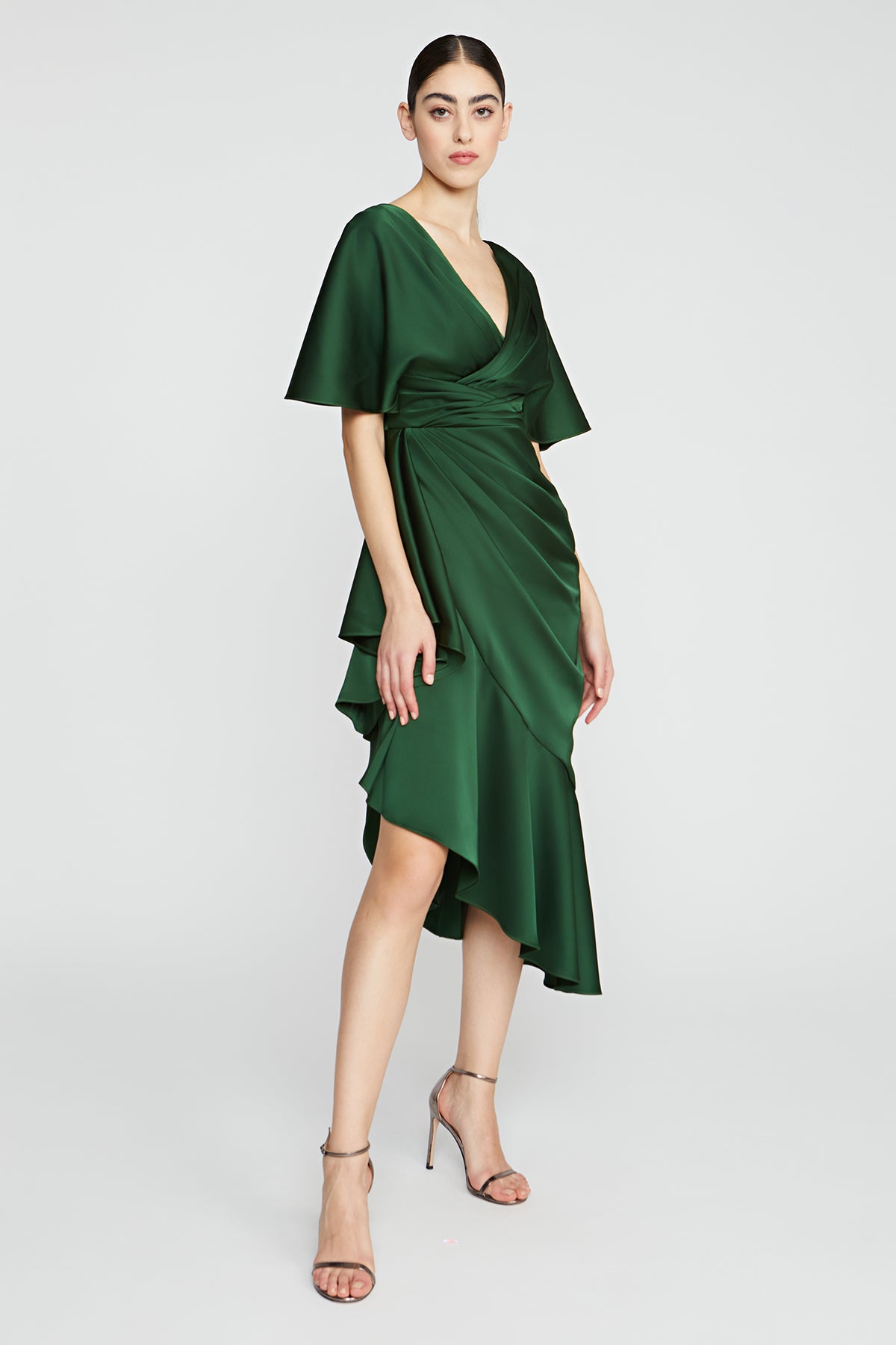 Gwen Asymmetric Ruffle Dress