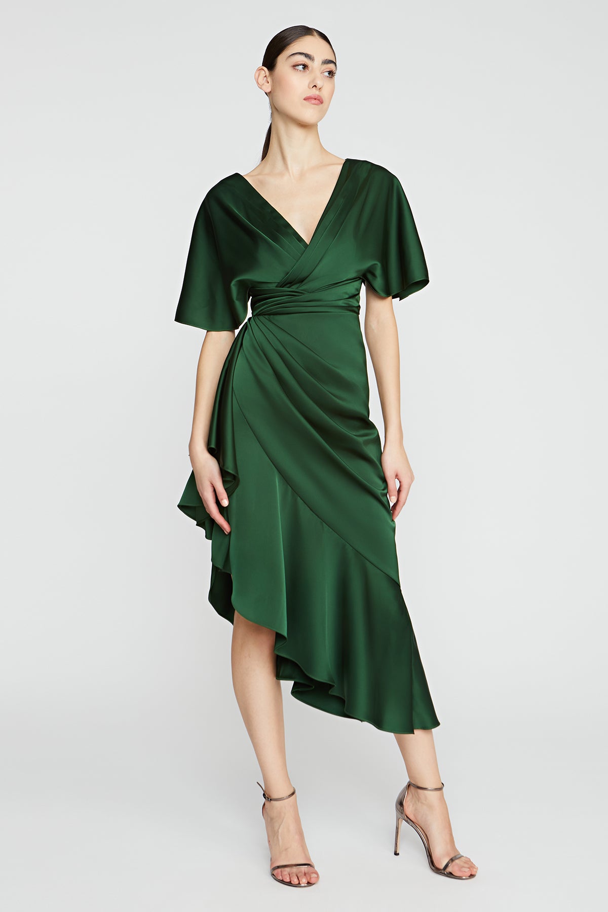 Gwen Asymmetric Ruffle Dress