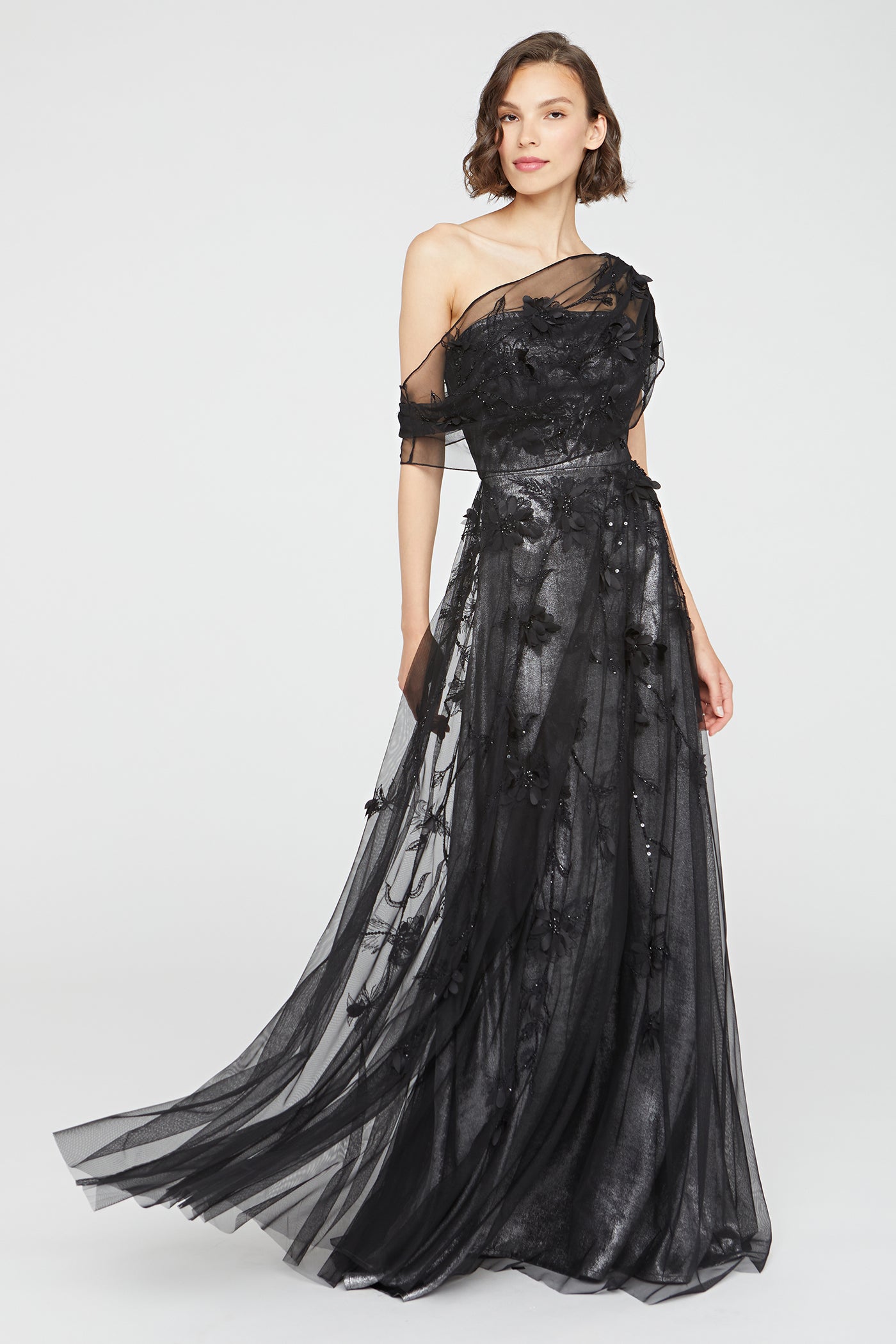 Lenora Petal Embroidered Gown